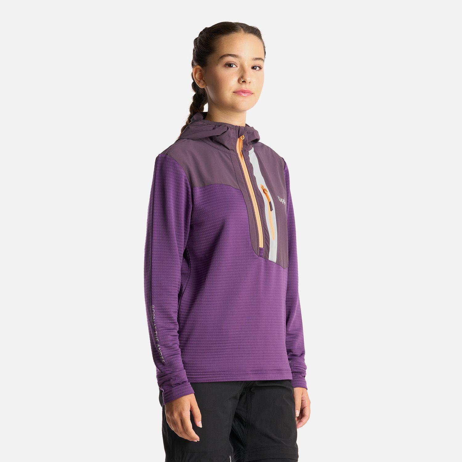 Poleron Teen Girl Karova 1/4 Zip Hoody Morado Lippi-2
