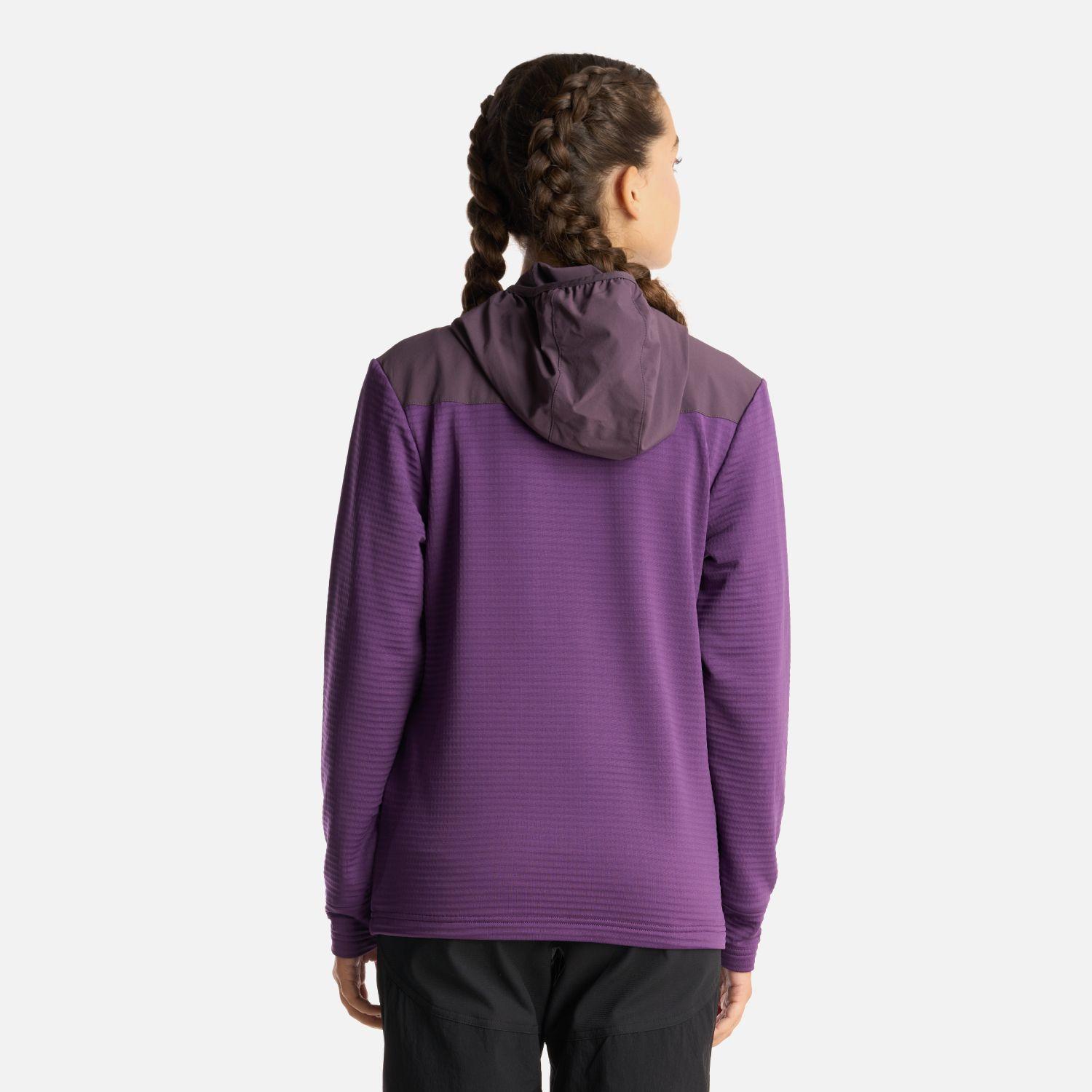 Poleron Teen Girl Karova 1/4 Zip Hoody Morado Lippi-3