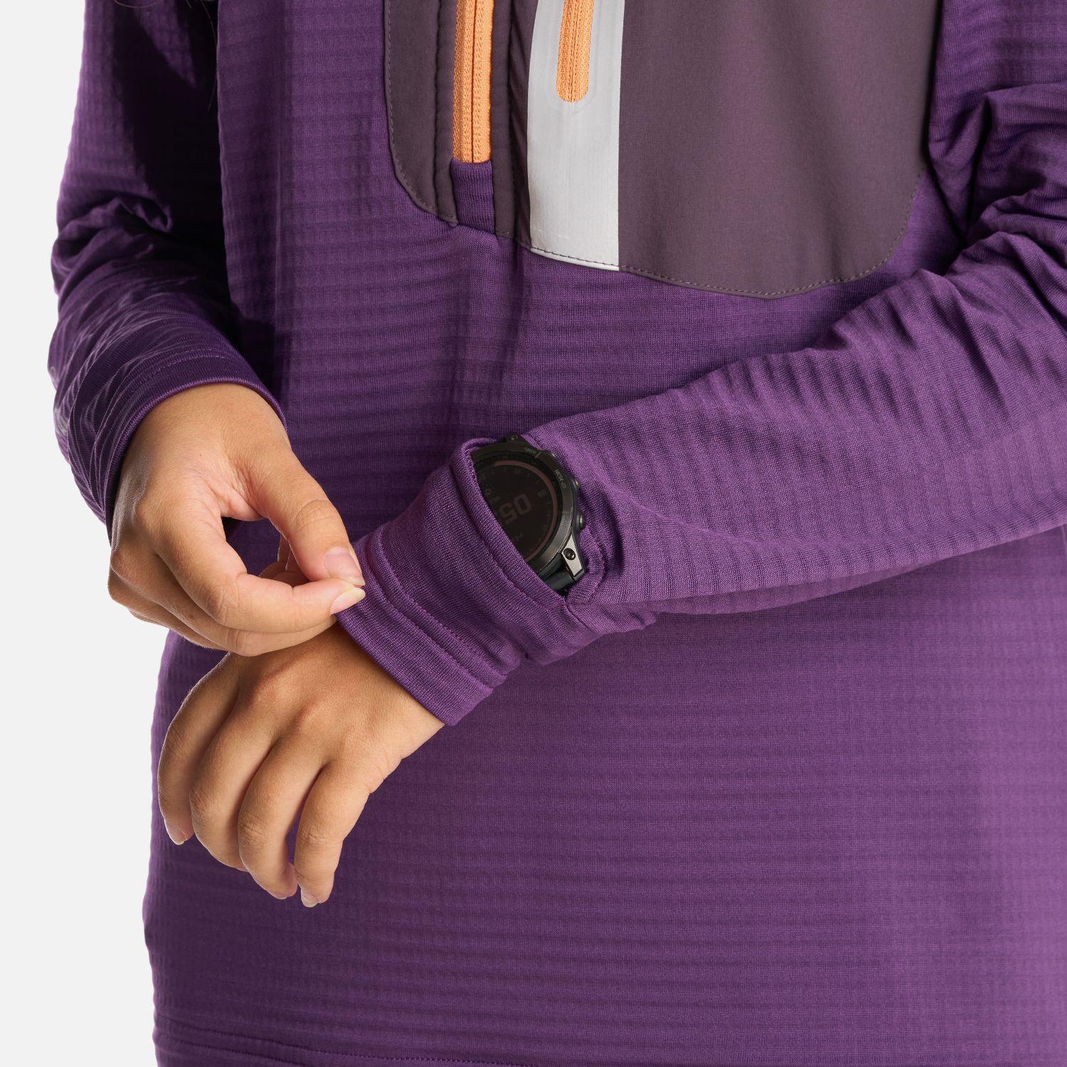 Poleron Teen Girl Karova 1/4 Zip Hoody Morado Lippi-5