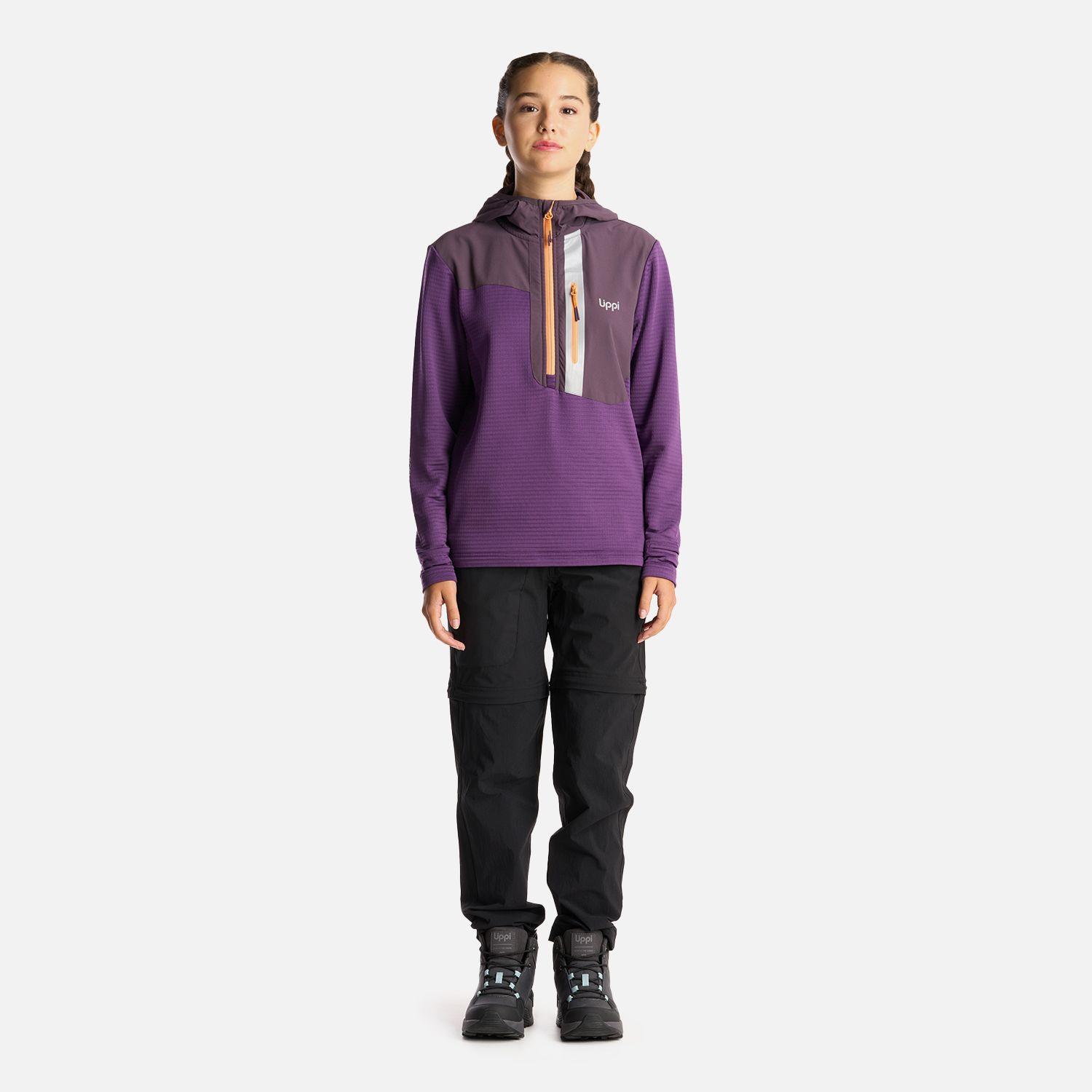 Poleron Teen Girl Karova 1/4 Zip Hoody Morado Lippi-6