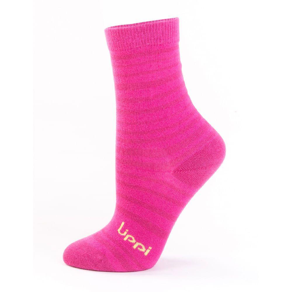 Calcetín Mujer Hualle Cassual Fucsia Lippi-0