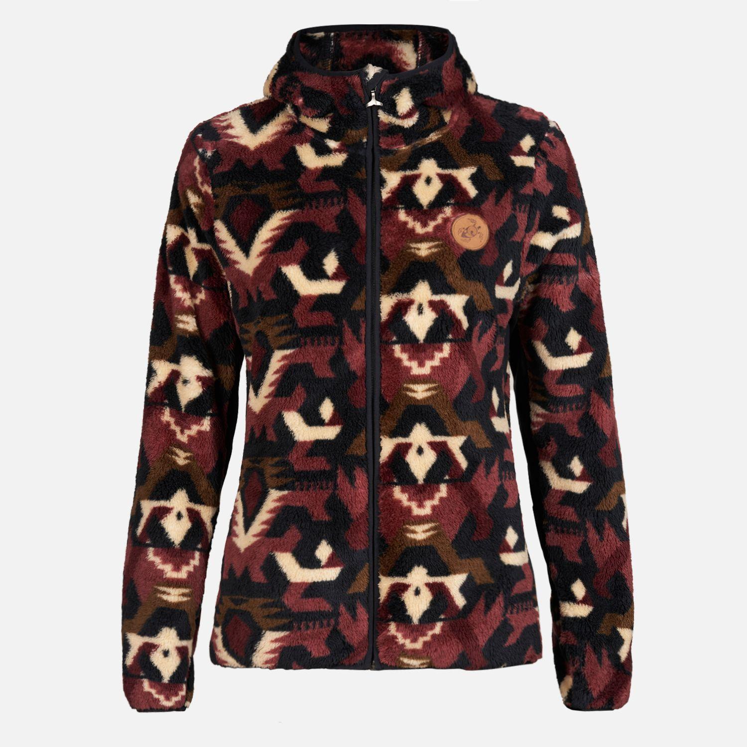 Chaqueta Mujer Calur-Oso Print Burdeo Haka Honu V23-0