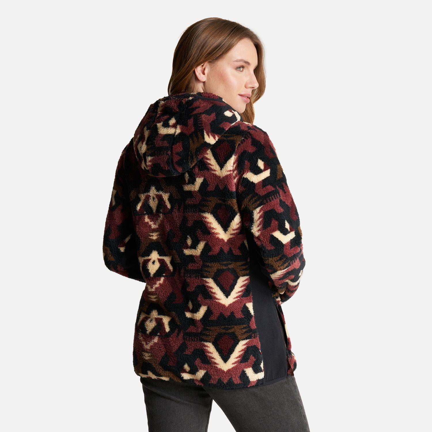 Chaqueta Mujer Calur-Oso Print Burdeo Haka Honu V23-3