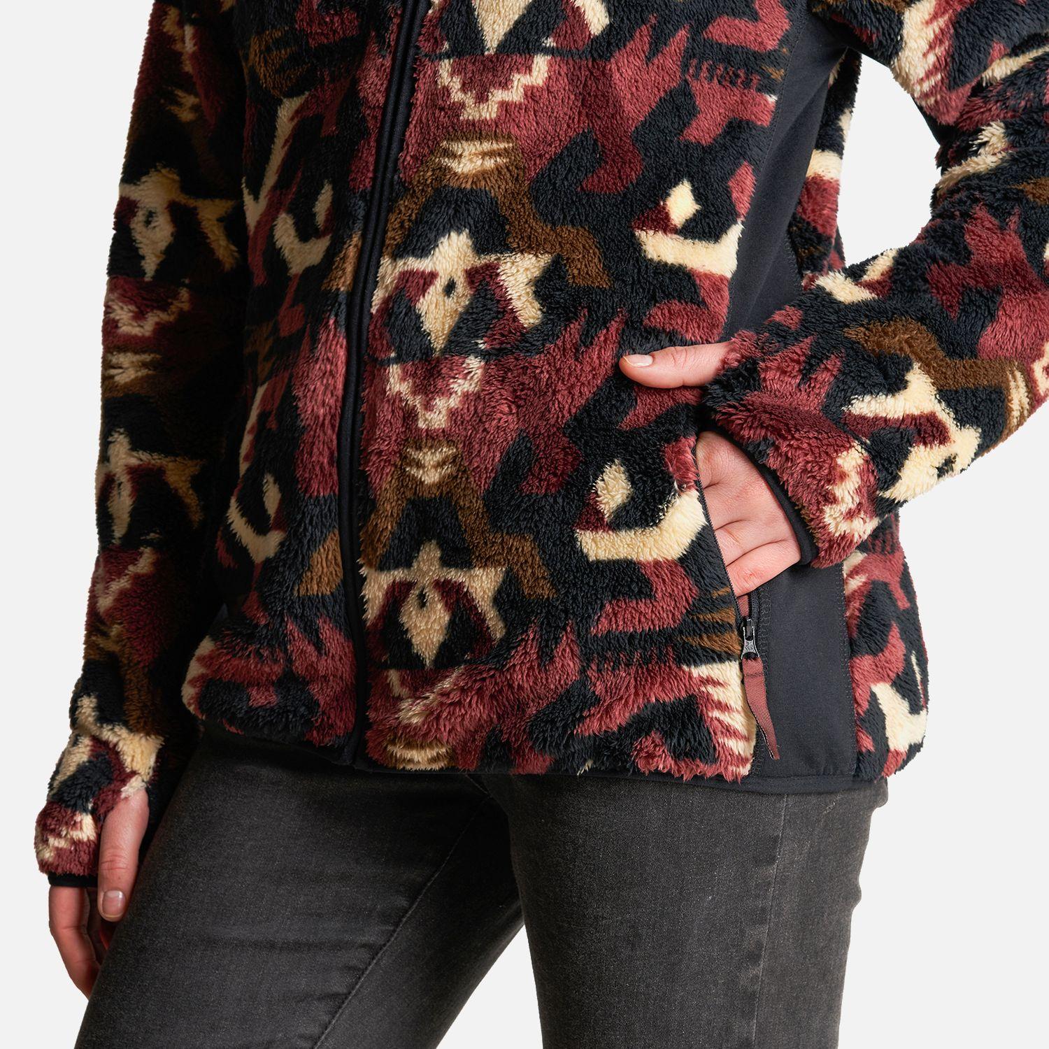 Chaqueta Mujer Calur-Oso Print Burdeo Haka Honu V23-5