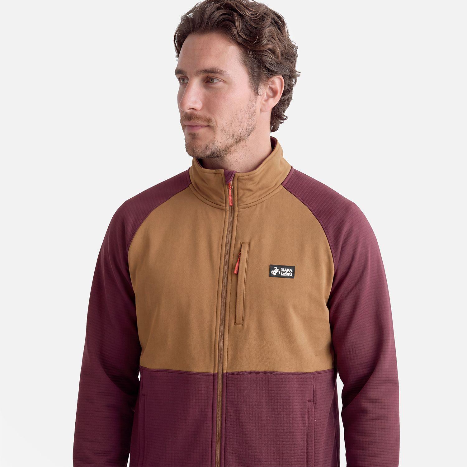 Polerón Hombre Taina Full Zip Burdeo Haka Honu V27-2