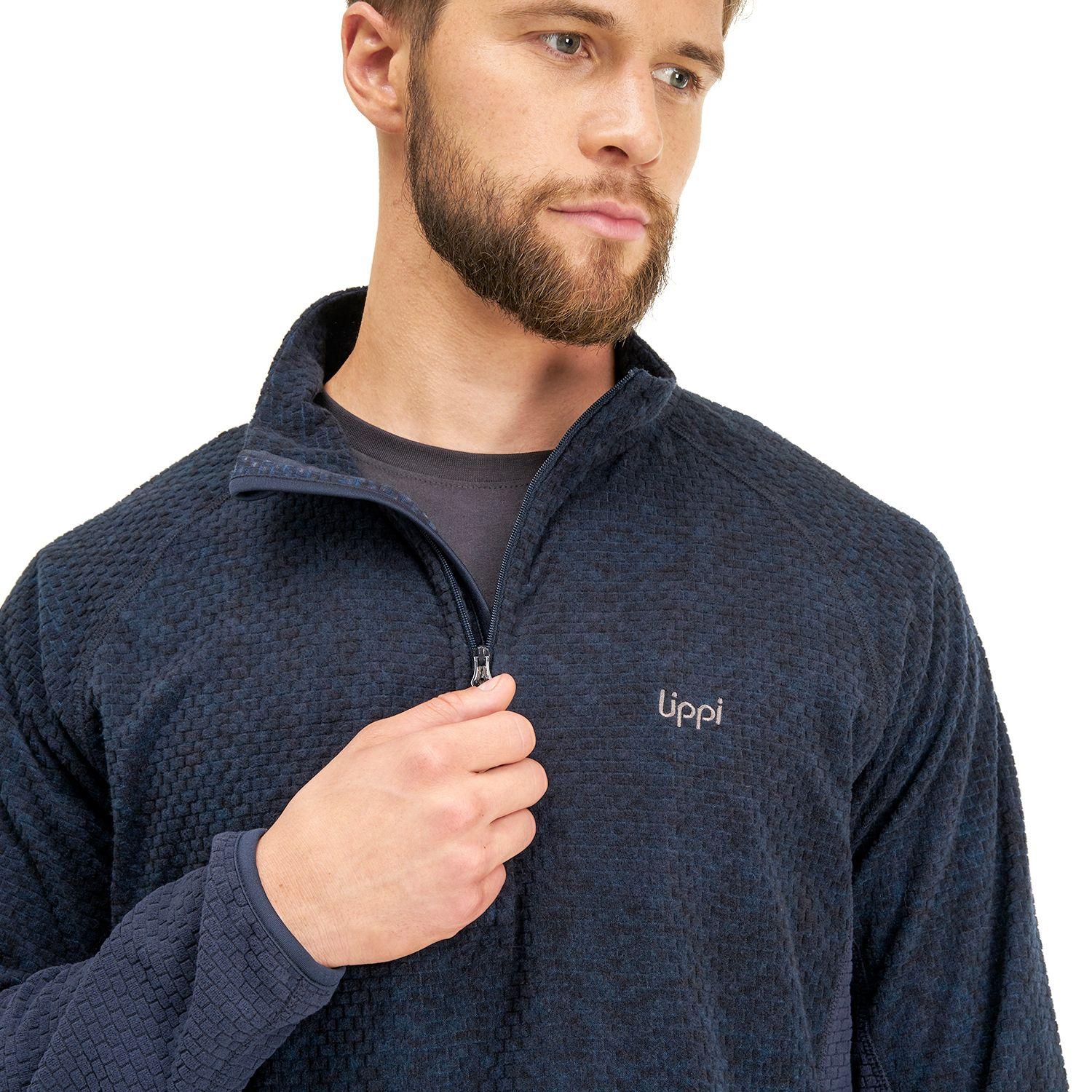Poleron Hombre Jacaranda Nano-F 14 Zip Print Azul Lippi I20-3