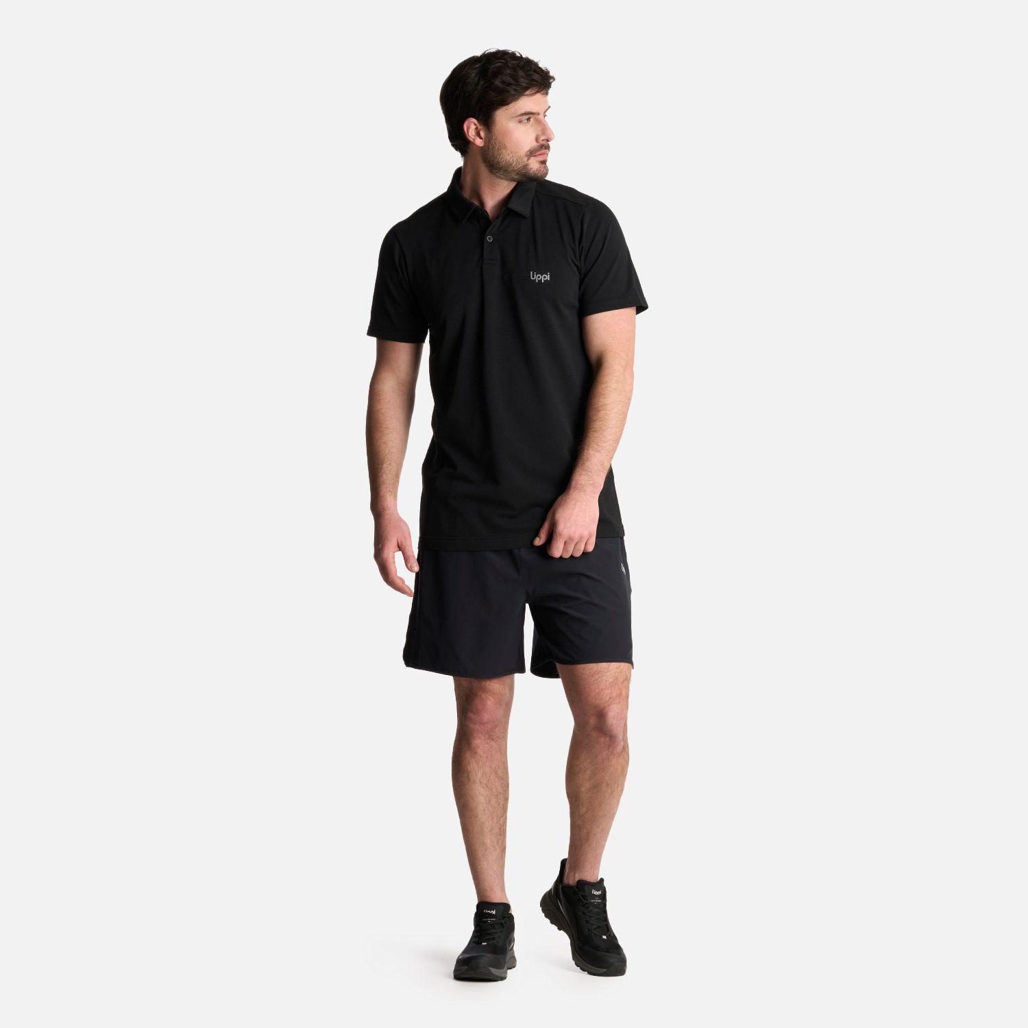 Polera Hombre B-Classic Seamless Polo Negro Lippi V25-4