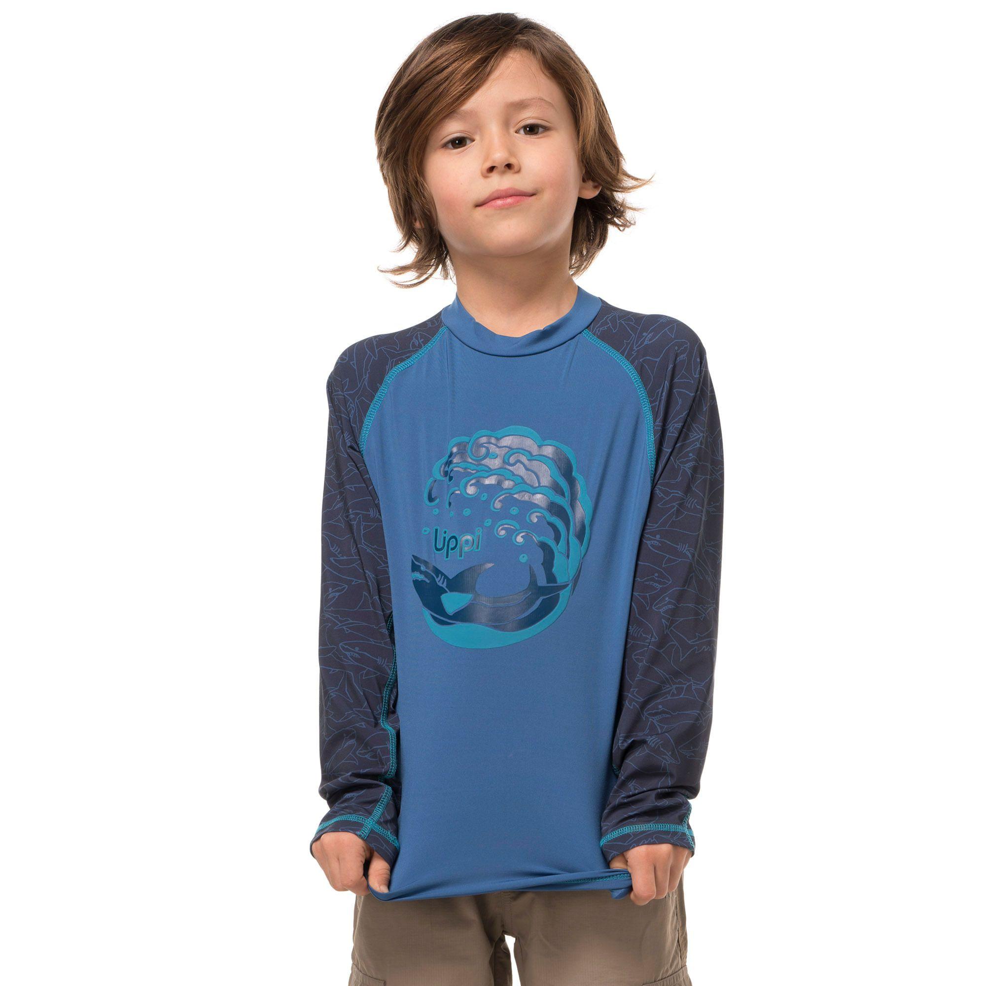 Traje de Baño Niño Sun Pro Long Sleeve T-Shirt Azul Oscuro Lippi V20-1