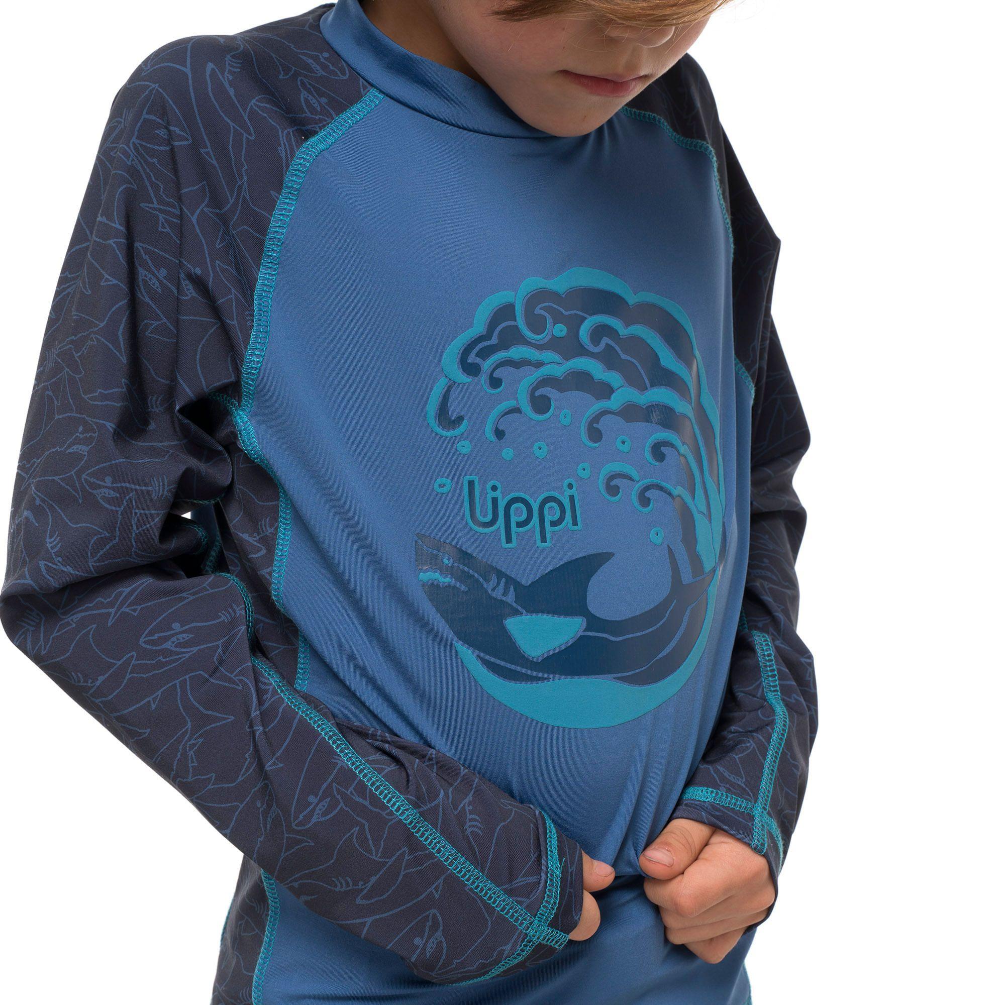 Traje de Baño Niño Sun Pro Long Sleeve T-Shirt Azul Oscuro Lippi V20-4