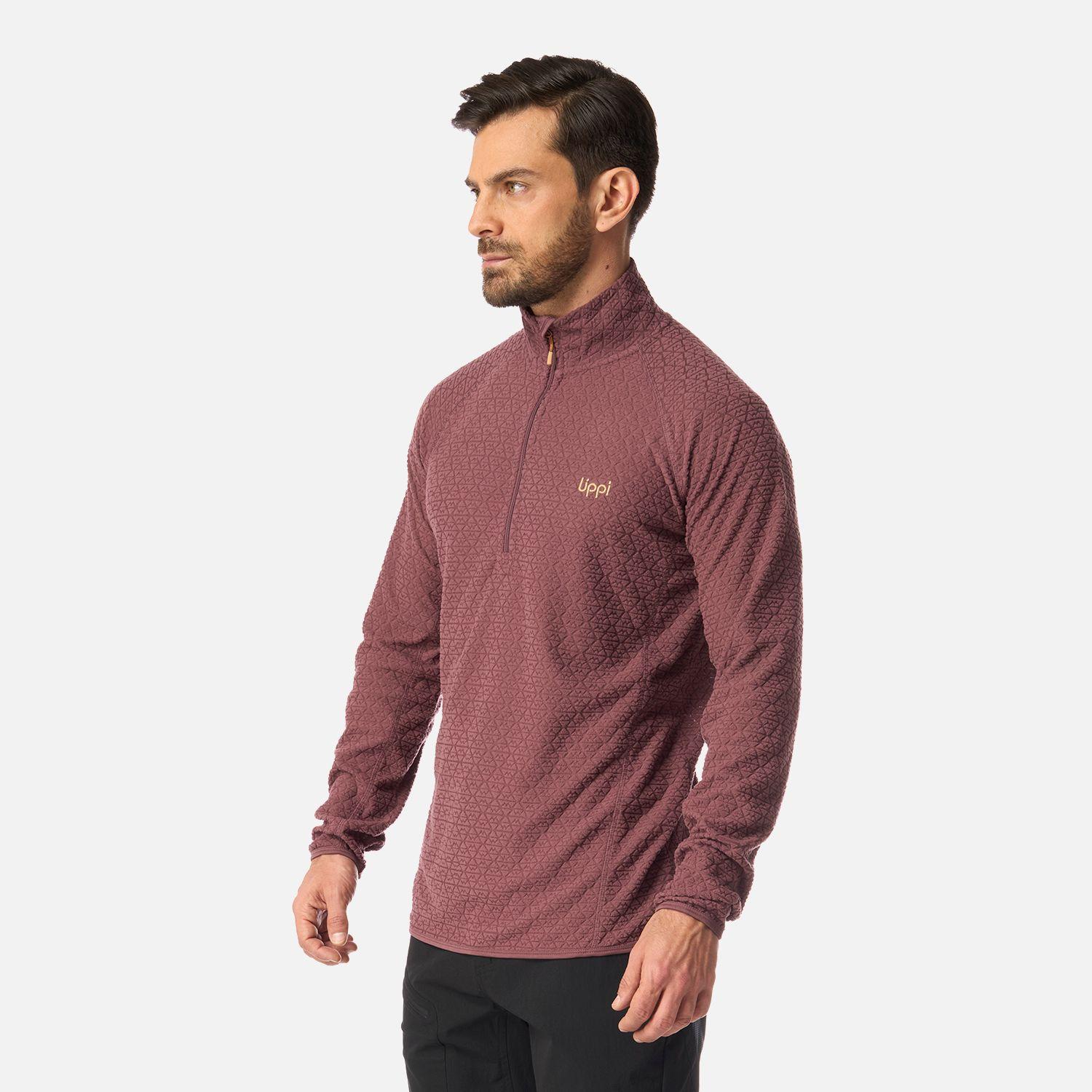 Polerón Hombre Jacaranda Nano-F 1/4 Zip Vino Lippi I26-1