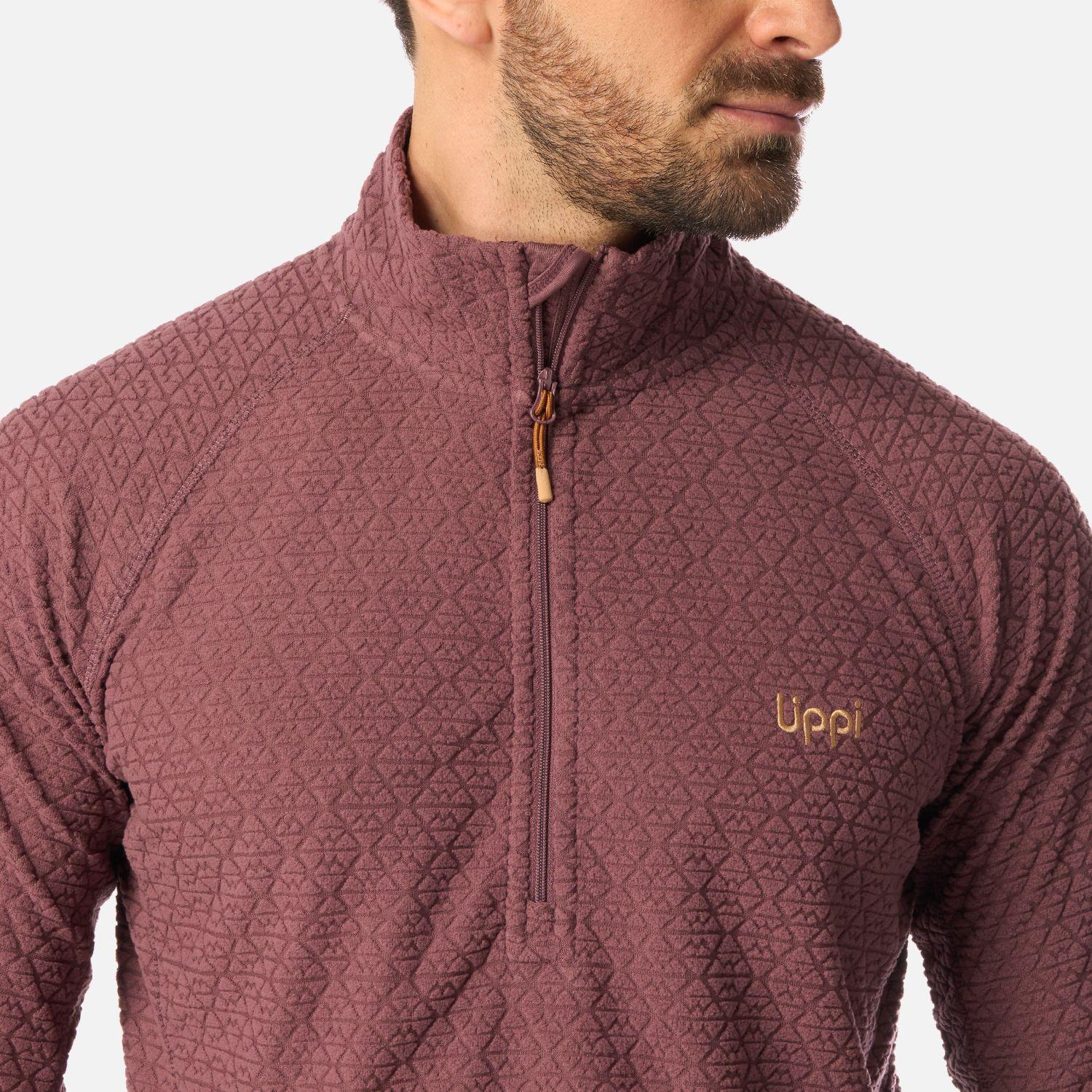 Polerón Hombre Jacaranda Nano-F 1/4 Zip Vino Lippi I26-3