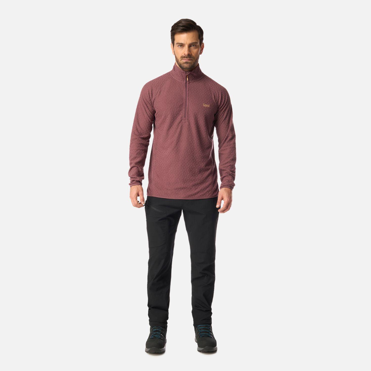Polerón Hombre Jacaranda Nano-F 1/4 Zip Vino Lippi I26-4