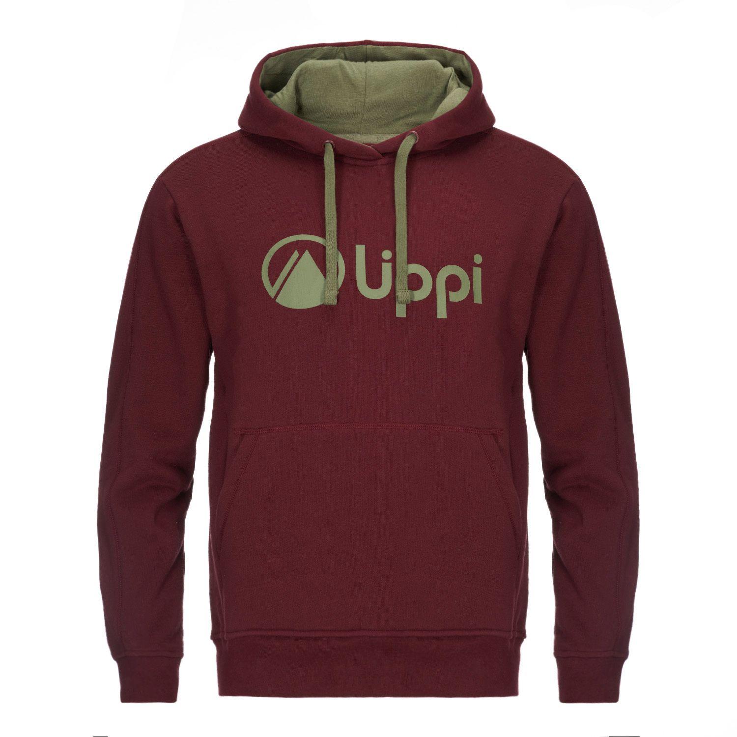 Poleron Teen Boy Insigne Hoody Sweatshirt Rojo Oscuro Lippi-0