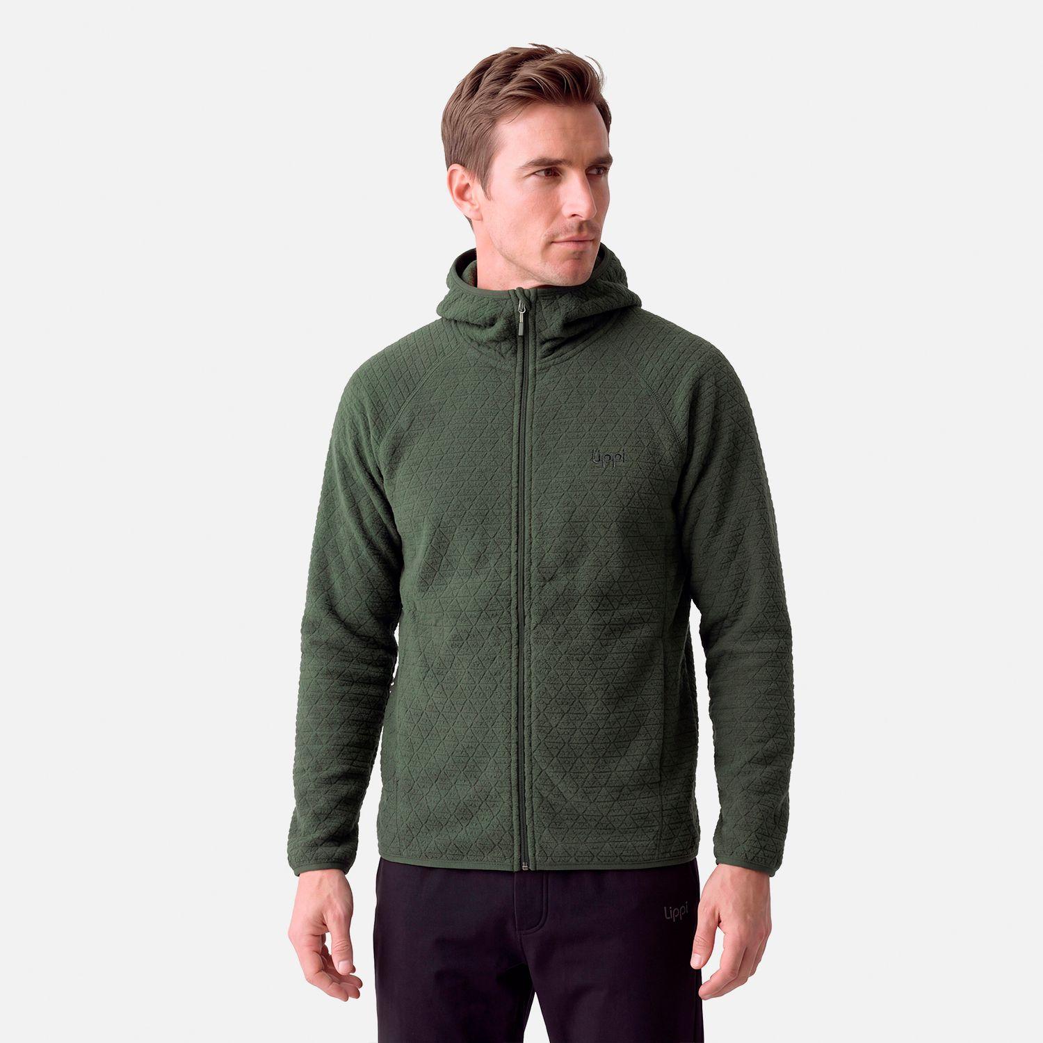 Polerón Hombre Jacaranda Nano-F Full Zip Hoody Verde Militar Lippi V27-0