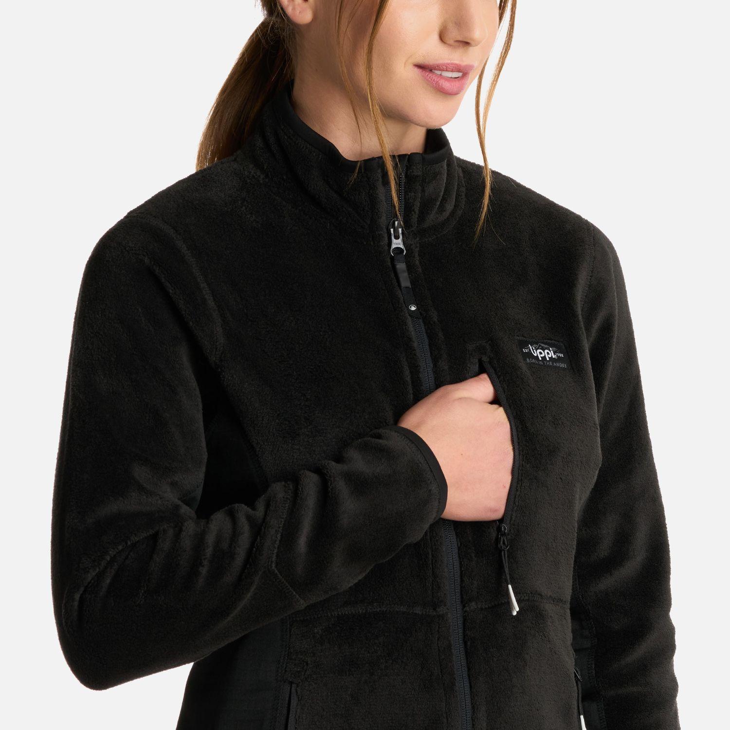Polar Mujer Numan Shaggy-Pro Jacket Negro Lippi I25-3