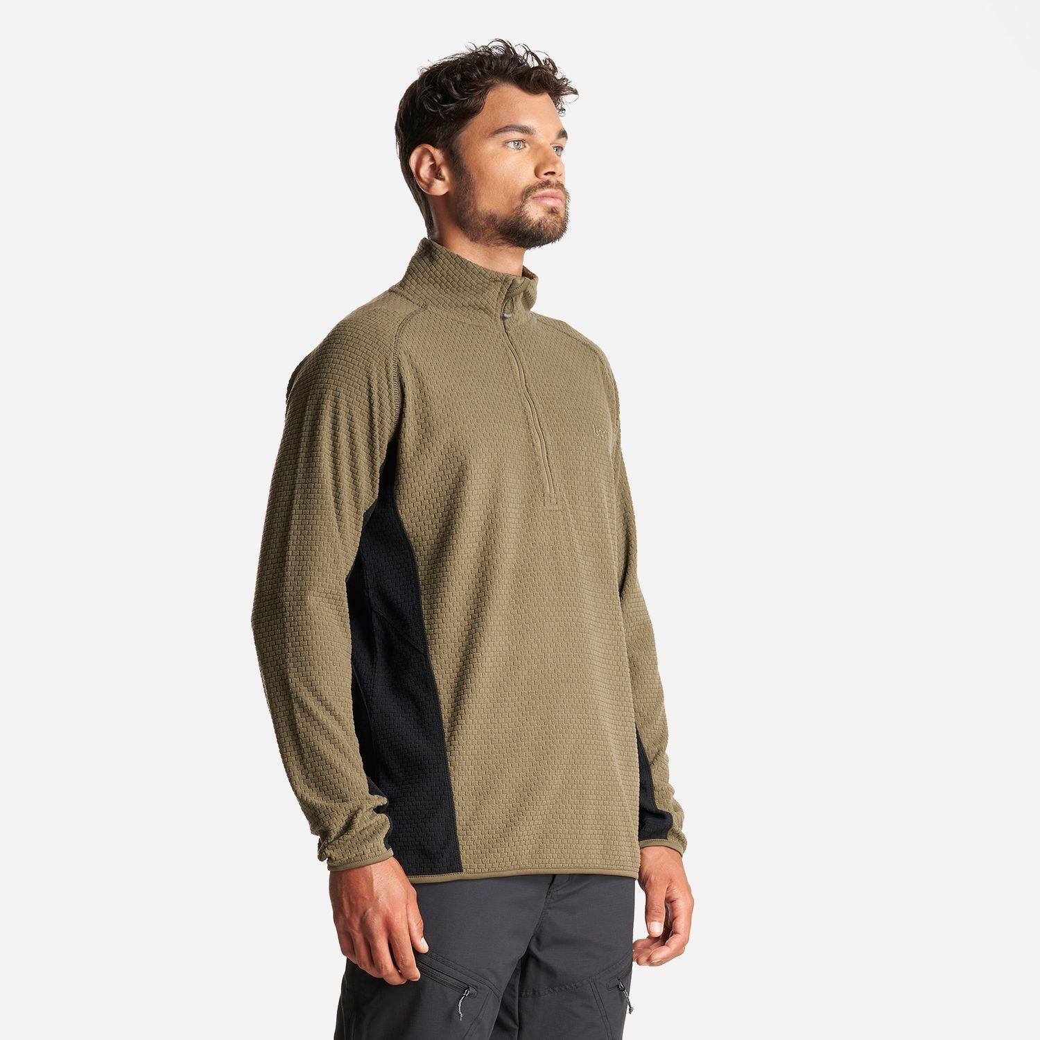 Poleron Hombre Jacaranda Nano-F 1/4 Zip Verde Militar Lippi-2