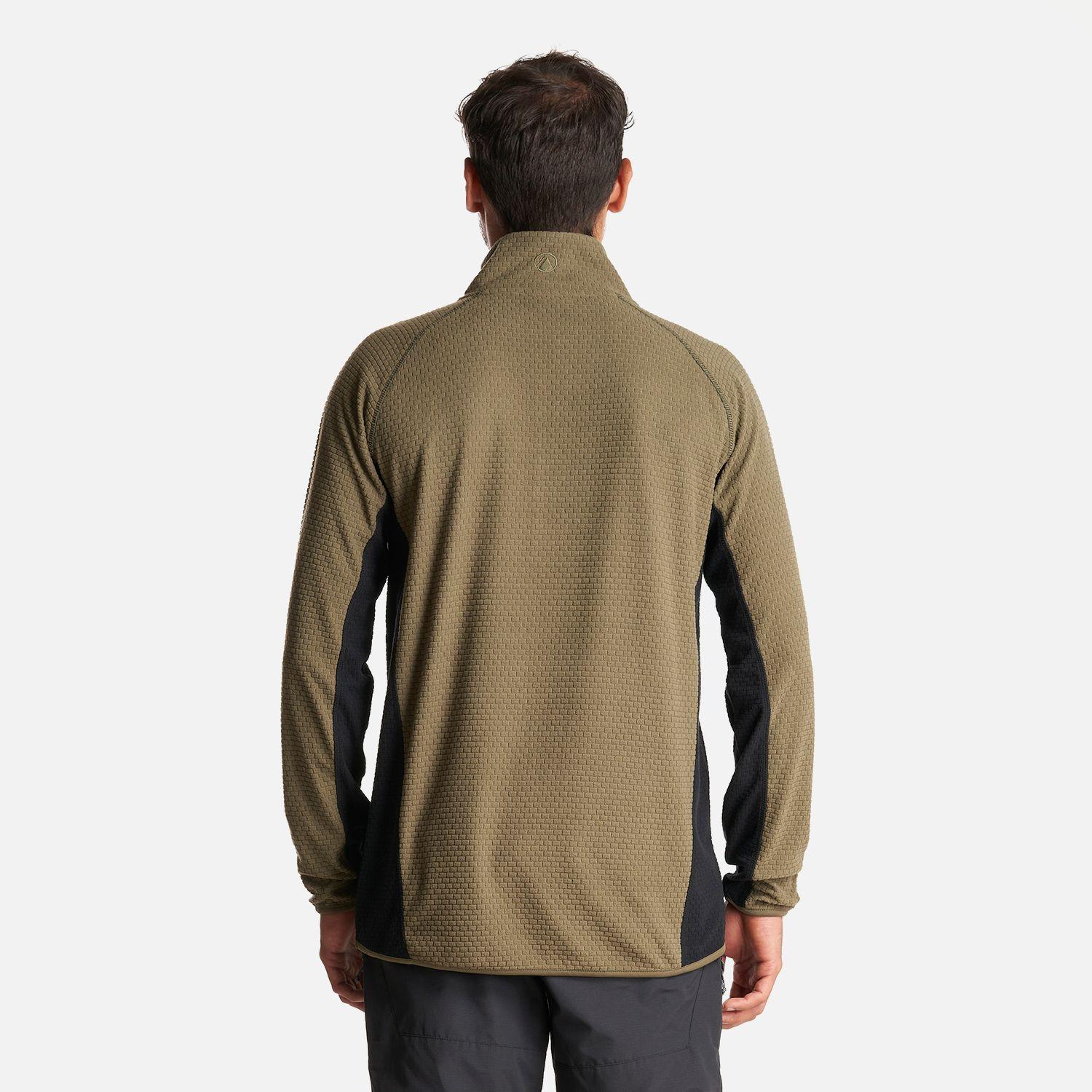 Poleron Hombre Jacaranda Nano-F 1/4 Zip Verde Militar Lippi-3