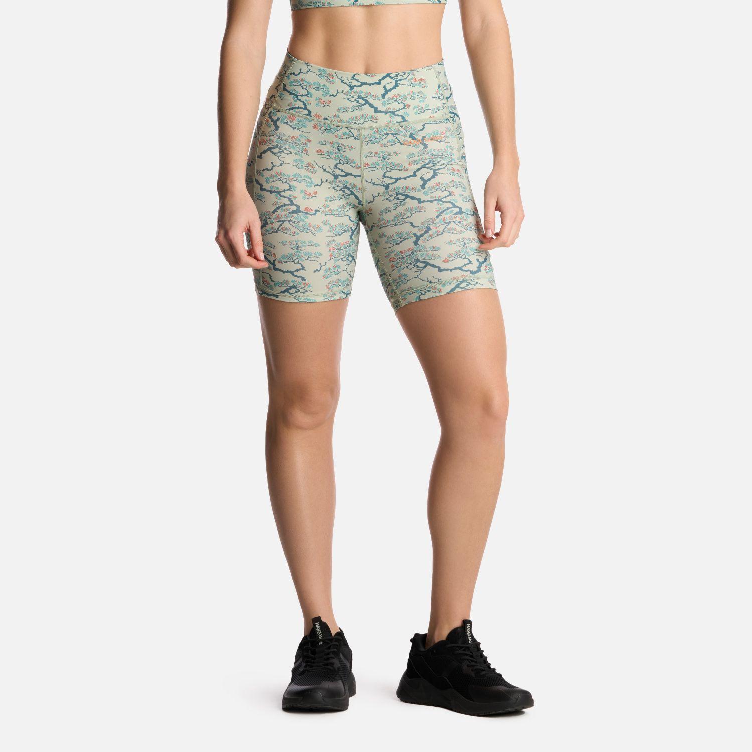 Calza Mujer Coihue Biker Print Menta Haka Honu-0