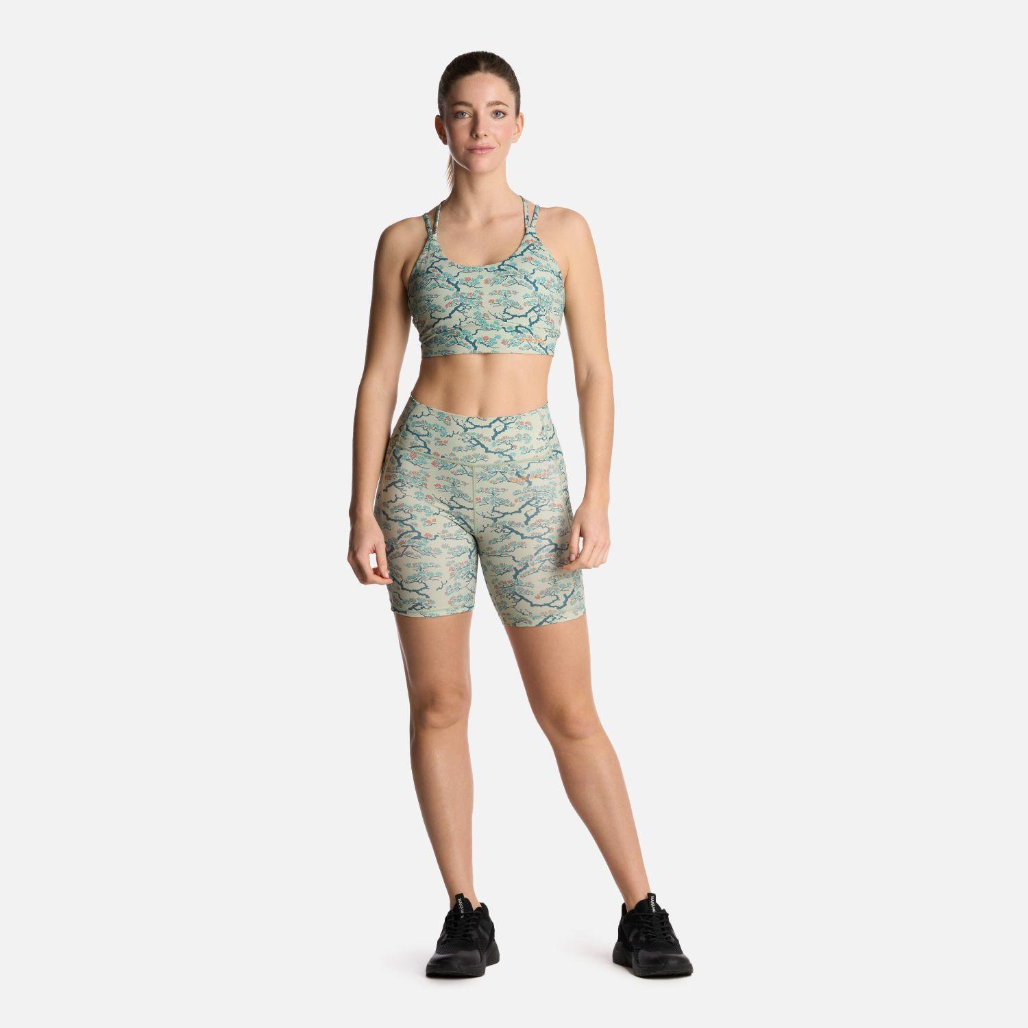 Calza Mujer Coihue Biker Print Menta Haka Honu-3