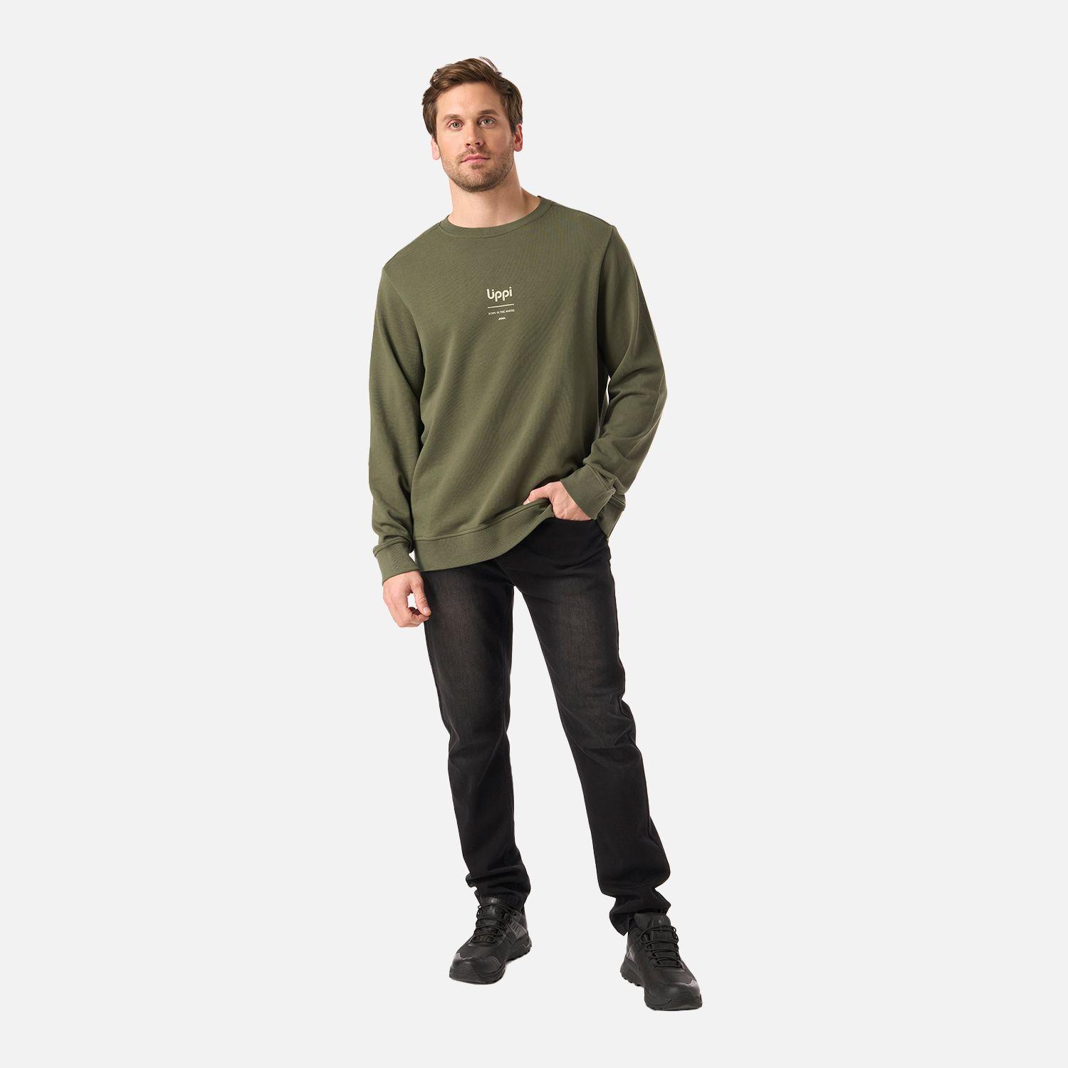 Polerón Hombre Ulmo Mid Point Crewneck Sweatshirt Verde Lippi V26-4