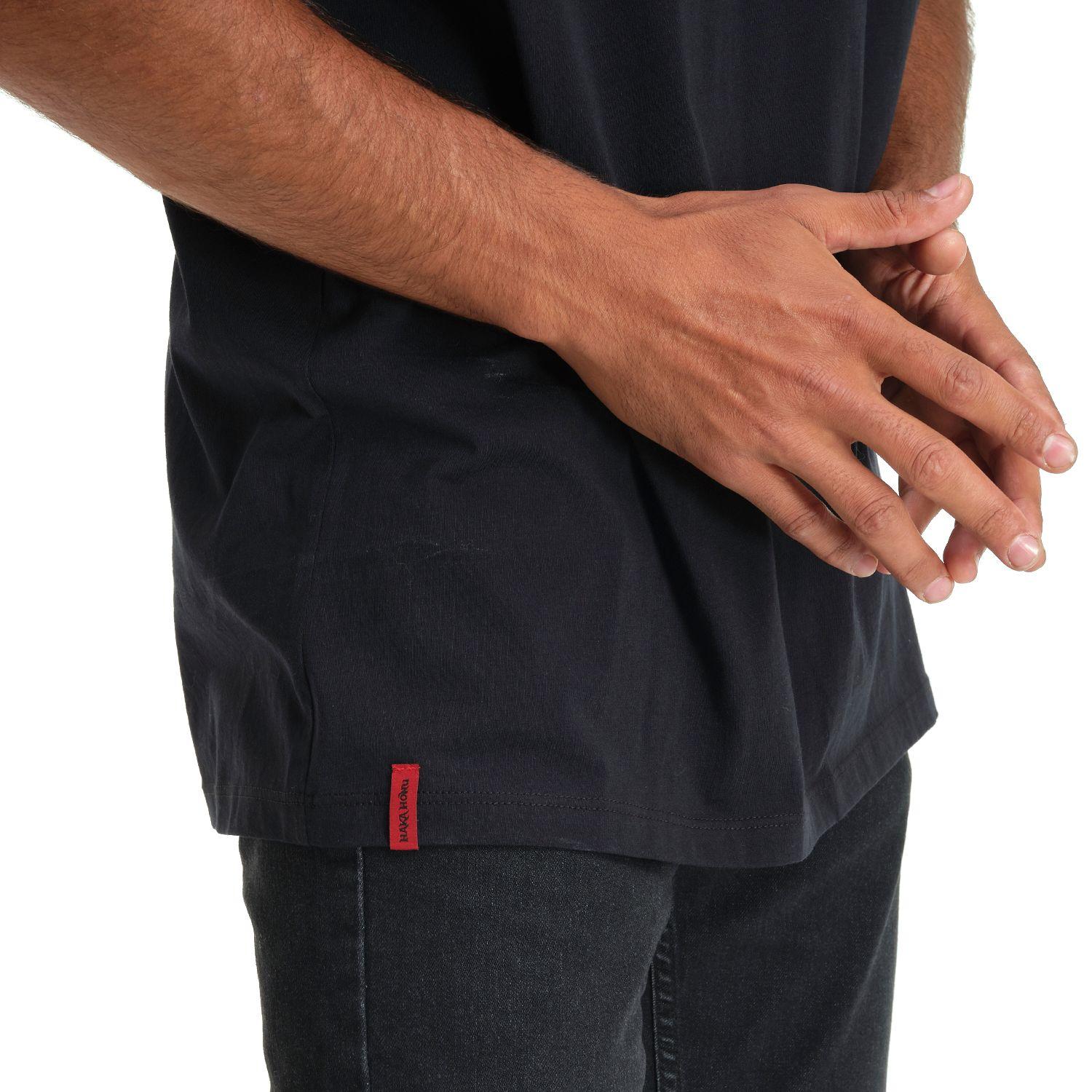 Polera Hombre La rajadura Negro Haka Honu-5