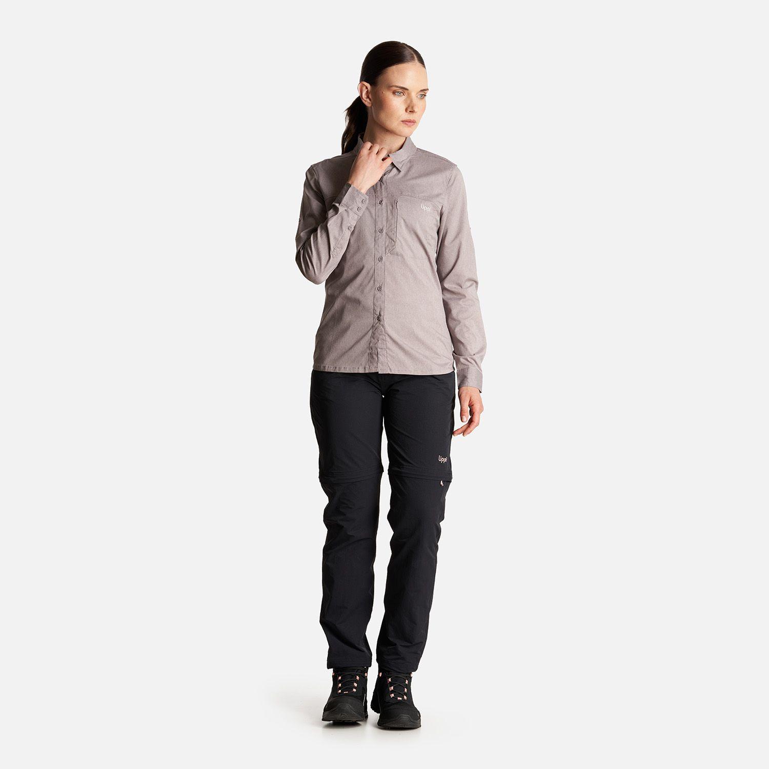 Camisa Mujer Rosselot Long Sleeve Q-Dry Shirt Malva Lippi-7