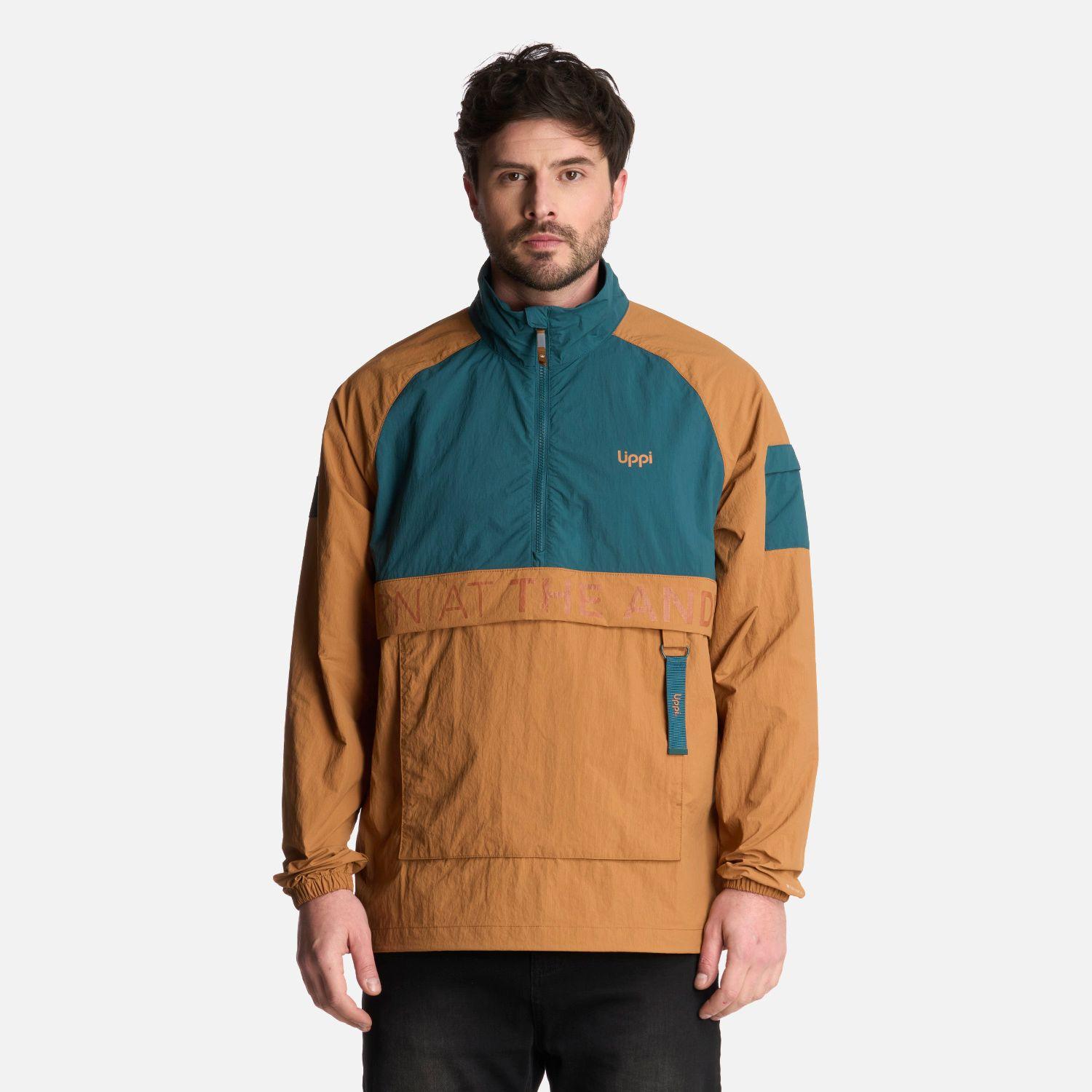 Chaqueta Hombre WindCity WindBreaker 1/4 Zip Petroleo Lippi-0