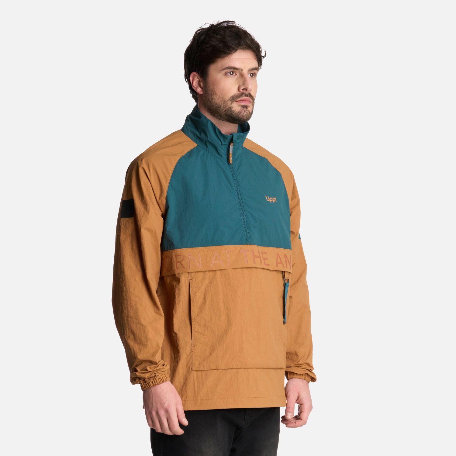 Chaqueta Hombre WindCity WindBreaker 1/4 Zip Petroleo Lippi-1