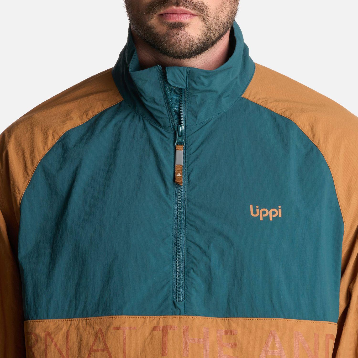 Chaqueta Hombre WindCity WindBreaker 1/4 Zip Petroleo Lippi-3