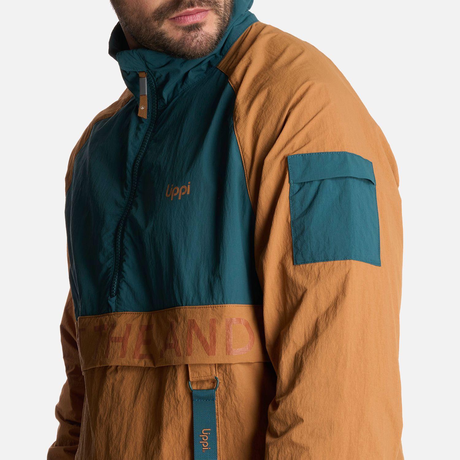 Chaqueta Hombre WindCity WindBreaker 1/4 Zip Petroleo Lippi-4