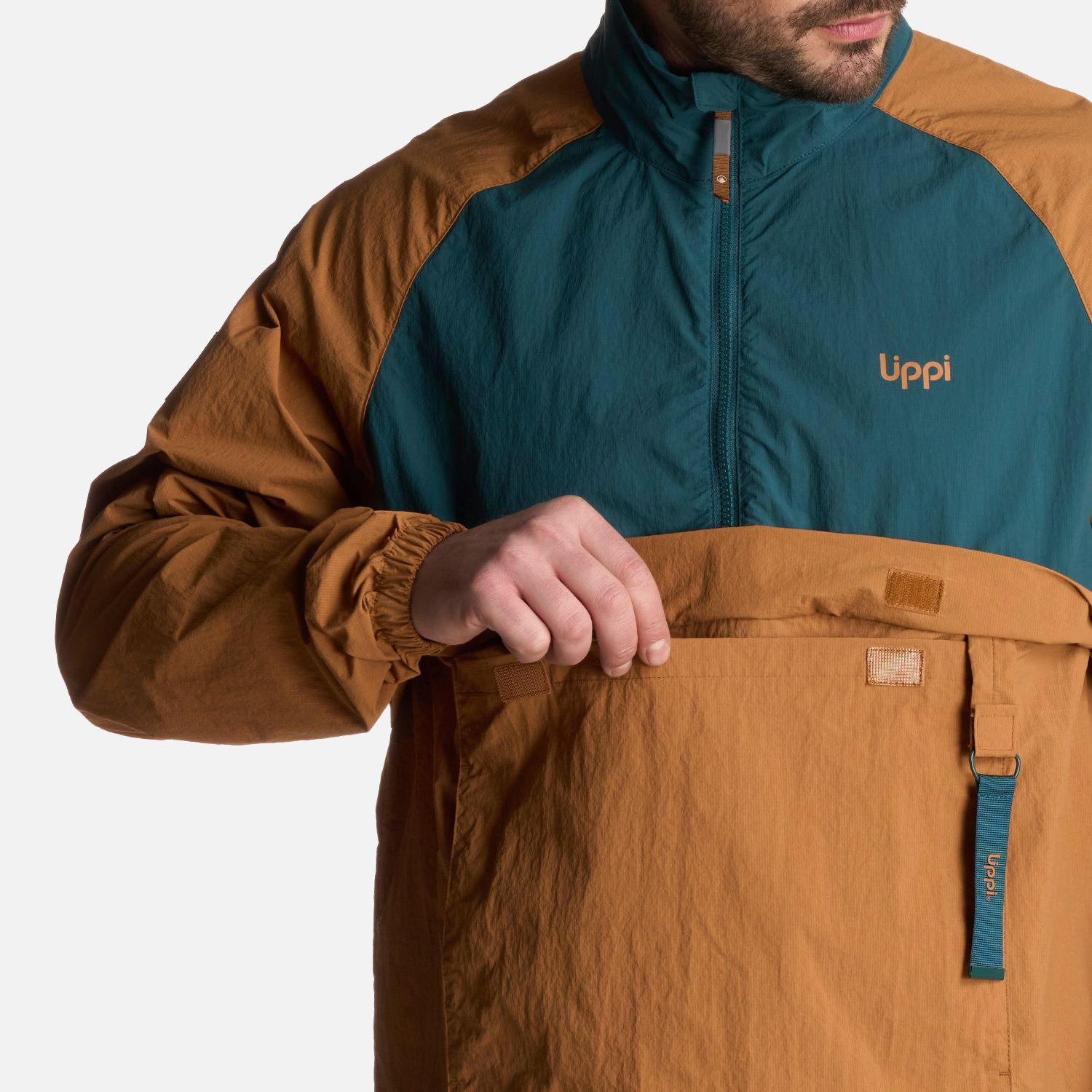 Chaqueta Hombre WindCity WindBreaker 1/4 Zip Petroleo Lippi-5
