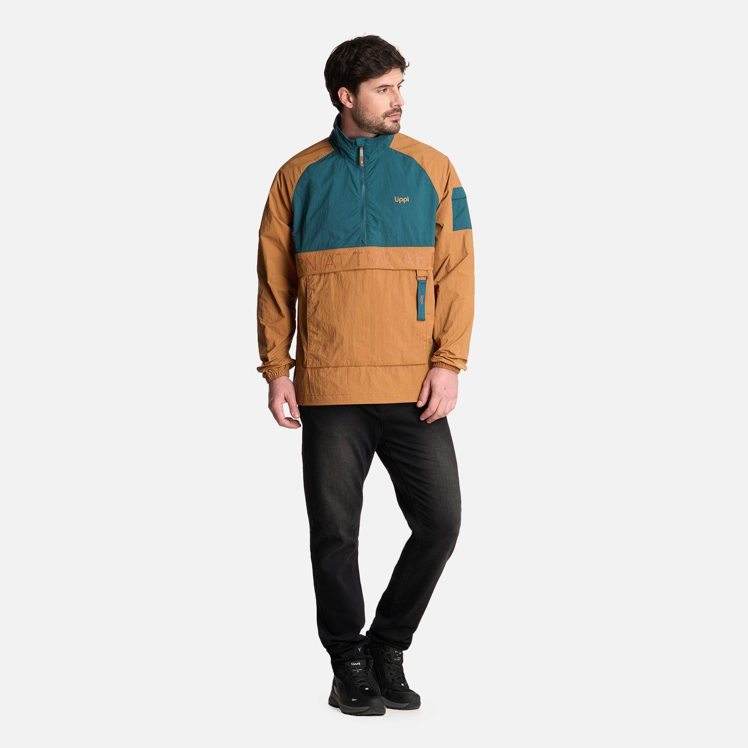 Chaqueta Hombre WindCity WindBreaker 1/4 Zip Petroleo Lippi-8