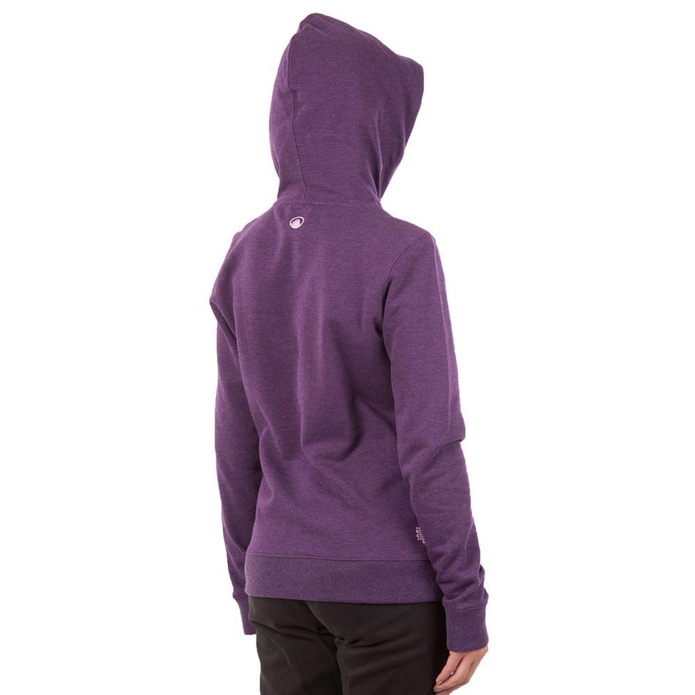 Poleron Mujer Insigne Cotton Hoody Melange Morado Lippi I17-3