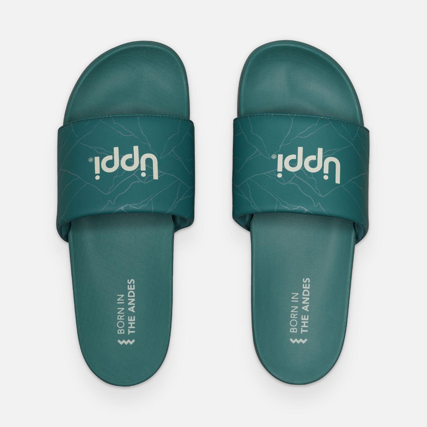 Sandalia Hombre Insigne Slide Print Petroleo Lippi-4