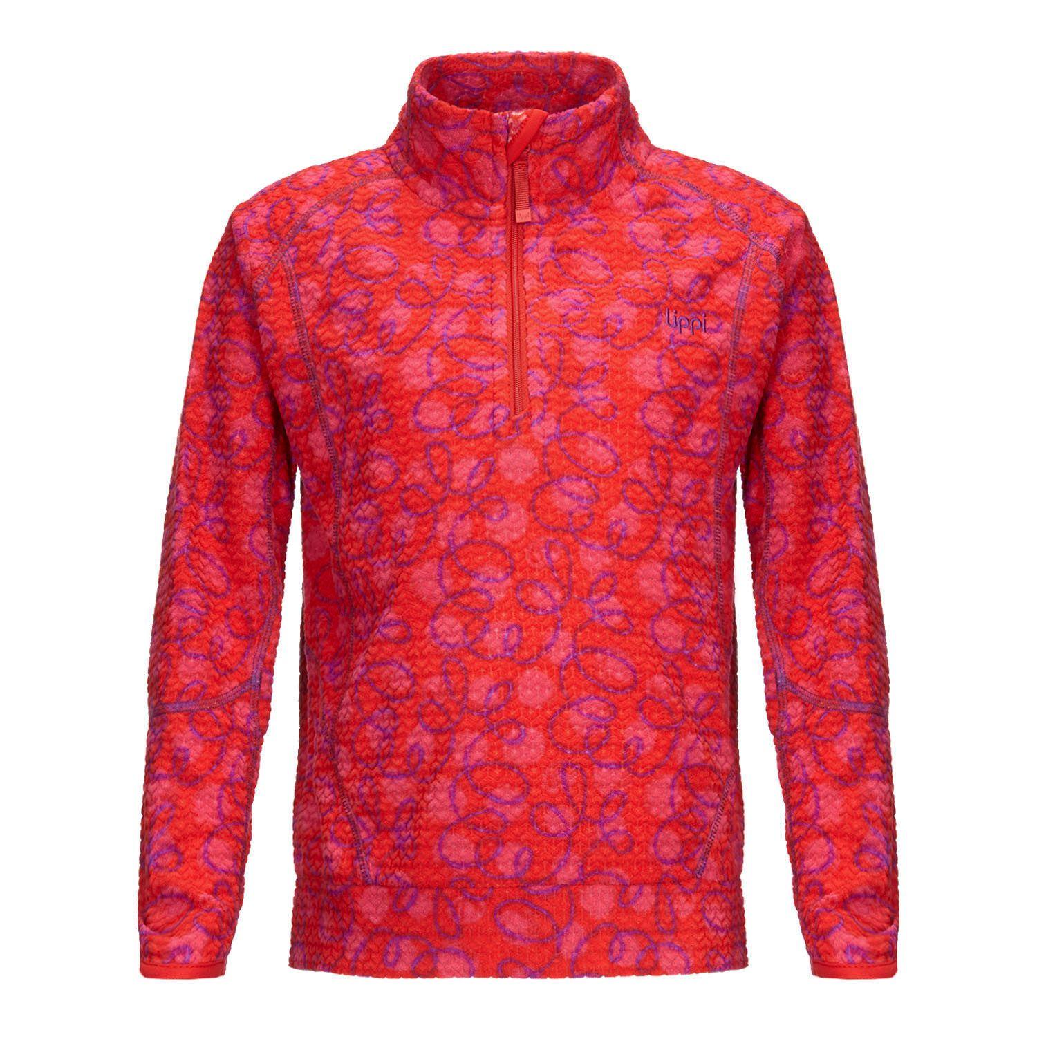 Poleron Niña Saltamontes Nano-F 14 Zip Print Rojo Lippi-0