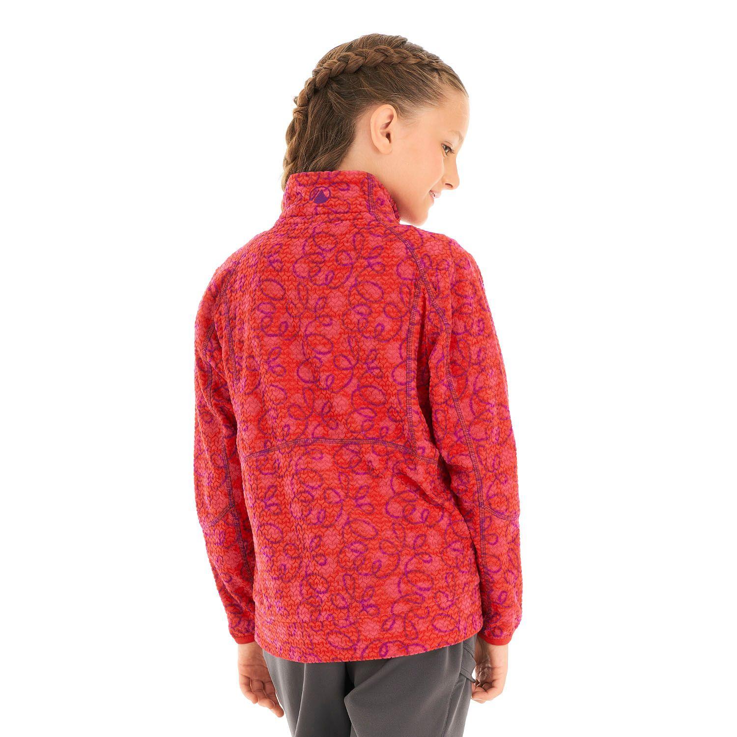 Poleron Niña Saltamontes Nano-F 14 Zip Print Rojo Lippi-4