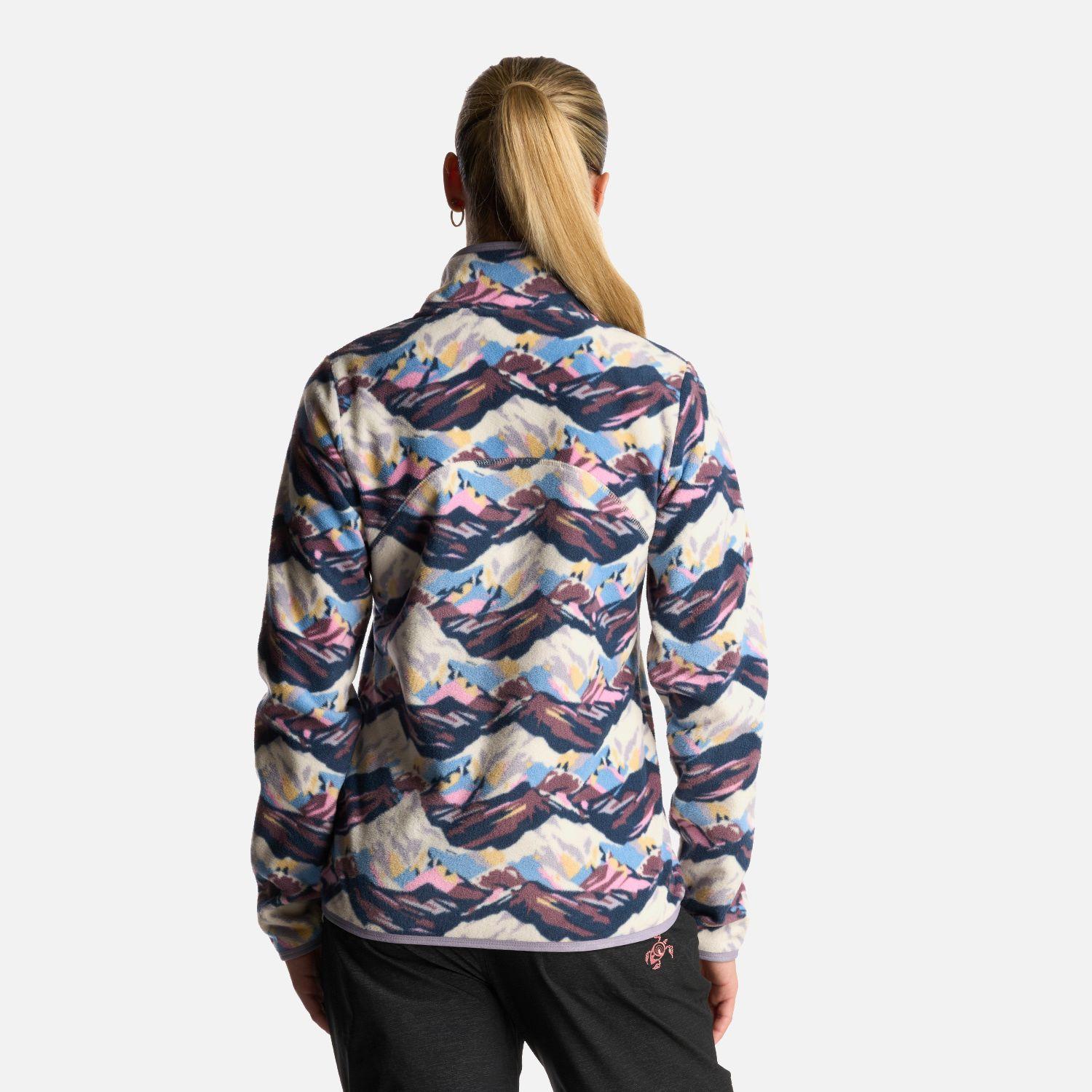 Poleron Mujer Tokerau Print Malva Haka Honu-4