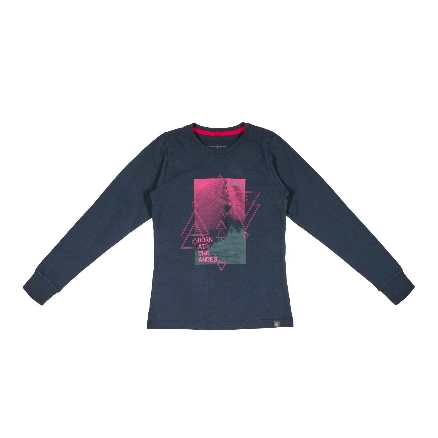 Polera Teen Girl Night Sky Long Sleeve Cotton T-Shirt Azul Marino Lippi-0