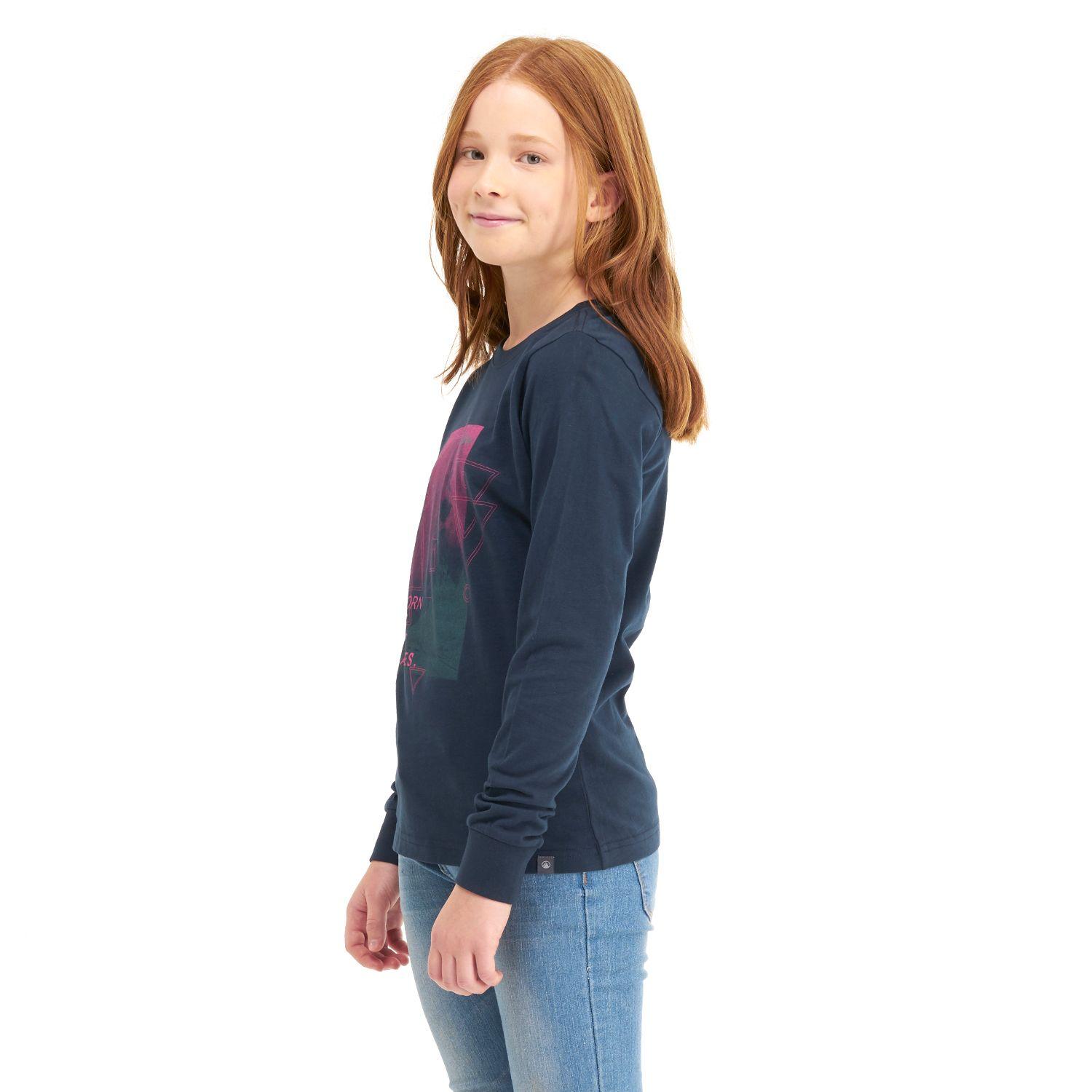 Polera Teen Girl Night Sky Long Sleeve Cotton T-Shirt Azul Marino Lippi-2