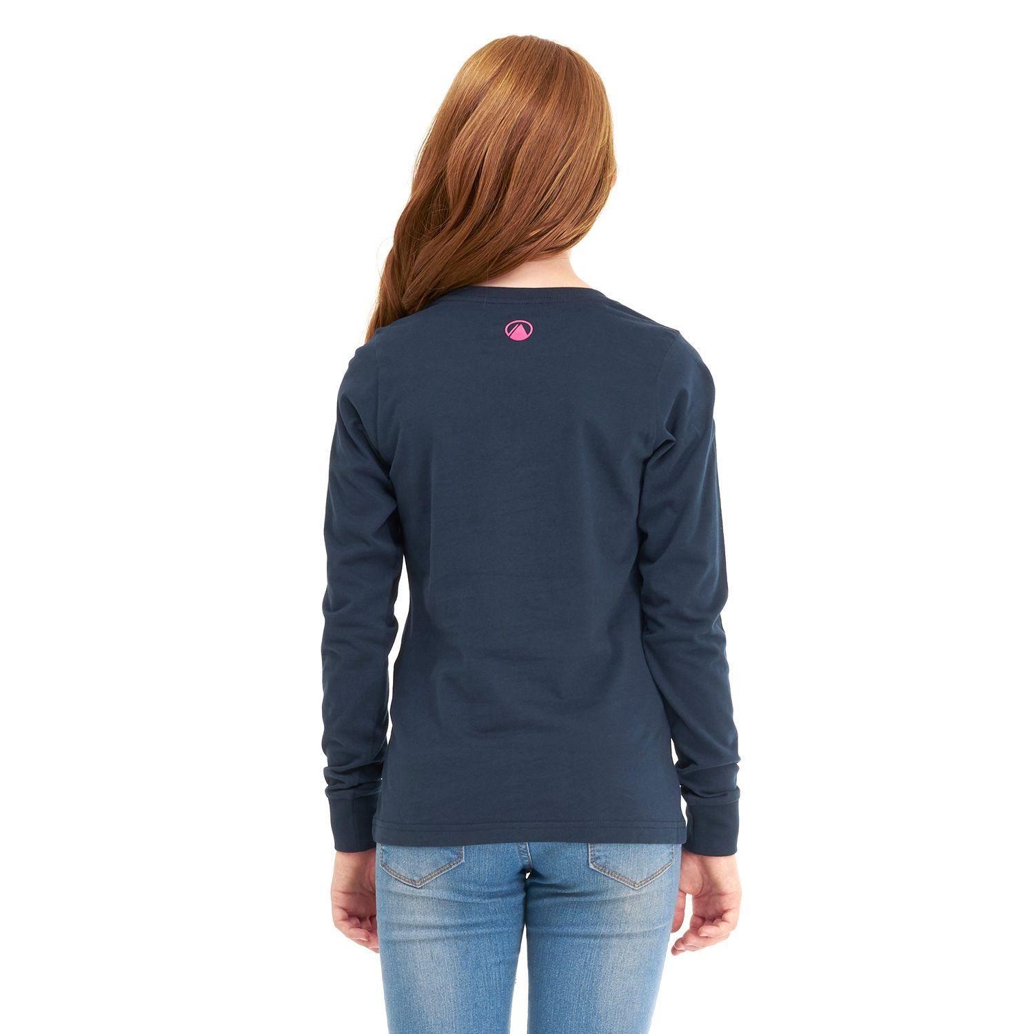 Polera Teen Girl Night Sky Long Sleeve Cotton T-Shirt Azul Marino Lippi-3