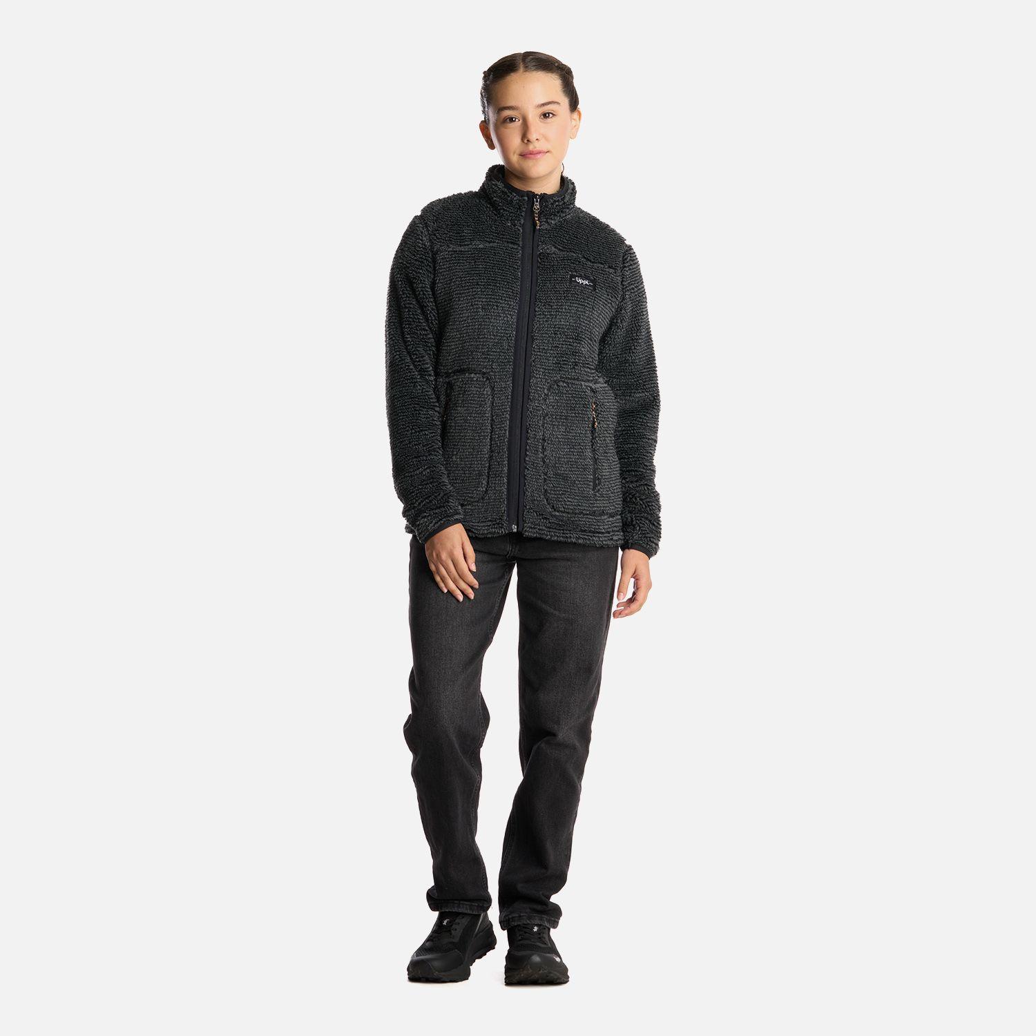 Polar Teen Girl Ferret Shaggy-Pro Jacket Negro Lippi I25-4
