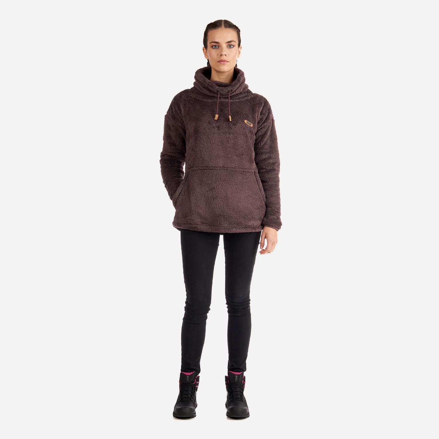 Poleron Mujer Warmy Hoody Sweatshirt Malva Lippi-7