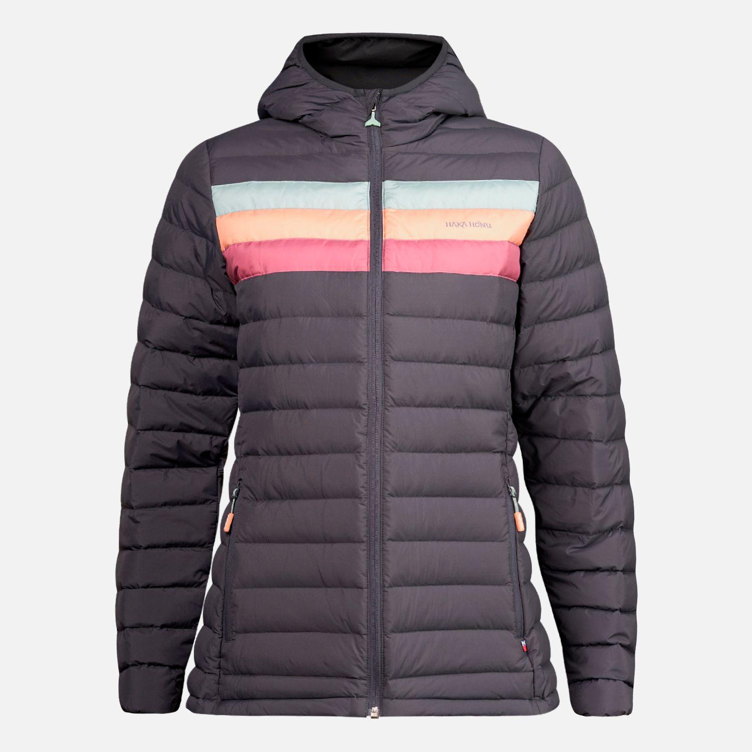 Chaqueta Mujer Infiernillo con Gorro Negro Haka Honu I23-0