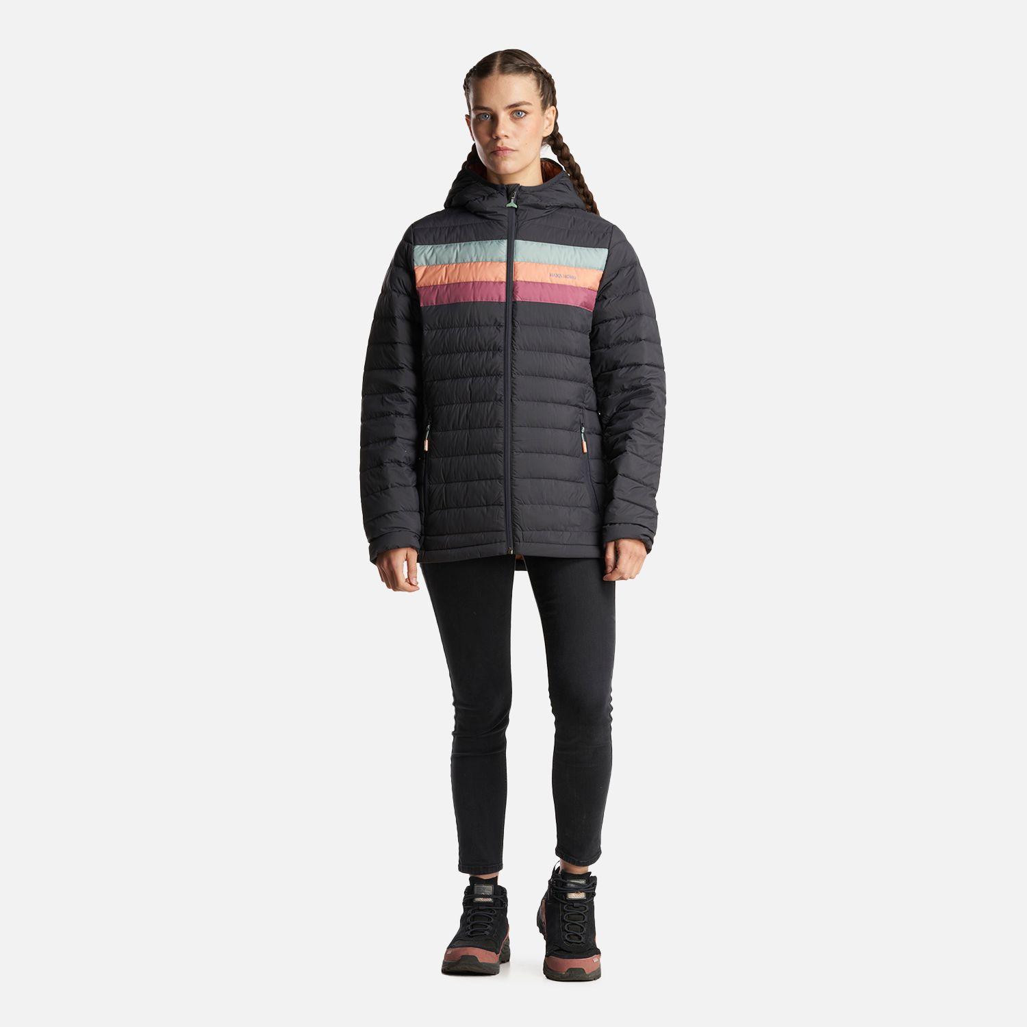 Chaqueta Mujer Infiernillo con Gorro Negro Haka Honu I23-8