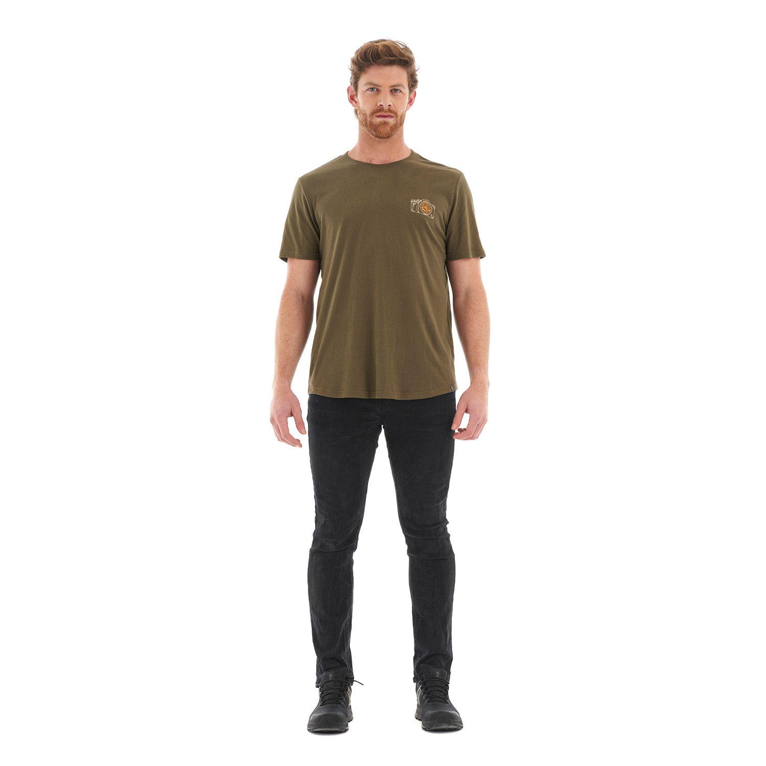 Polera Hombre Lens UV-Stop T-Shirt Oliva Oscuro Lippi-8