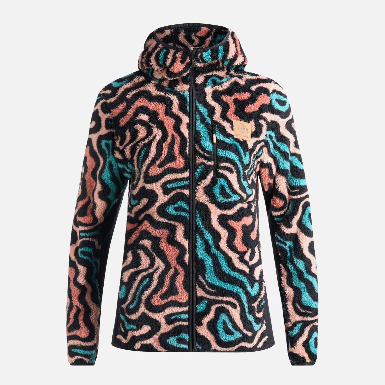 Poleron Mujer Calur-oso Print Negro Haka Honu-0