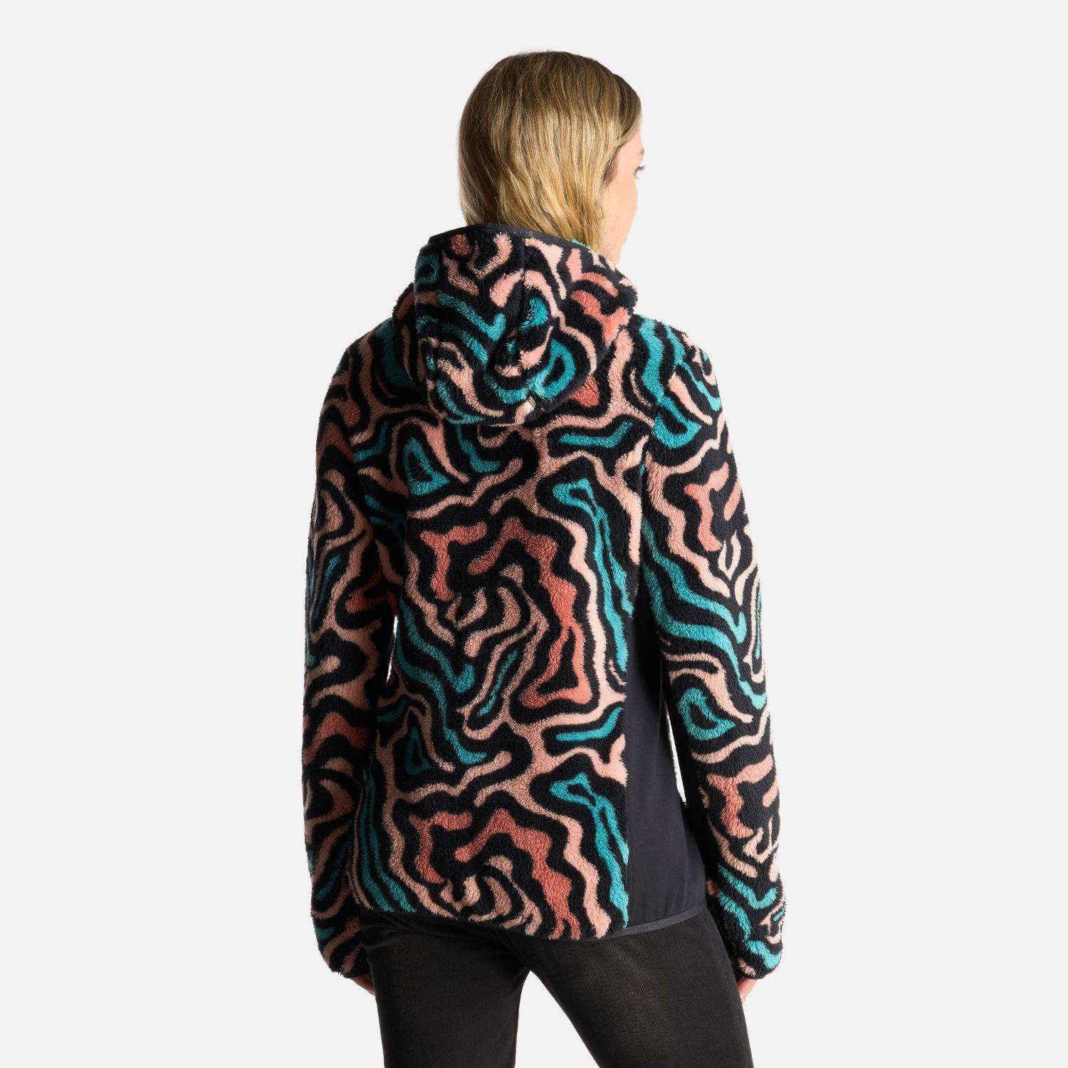 Poleron Mujer Calur-oso Print Negro Haka Honu-4