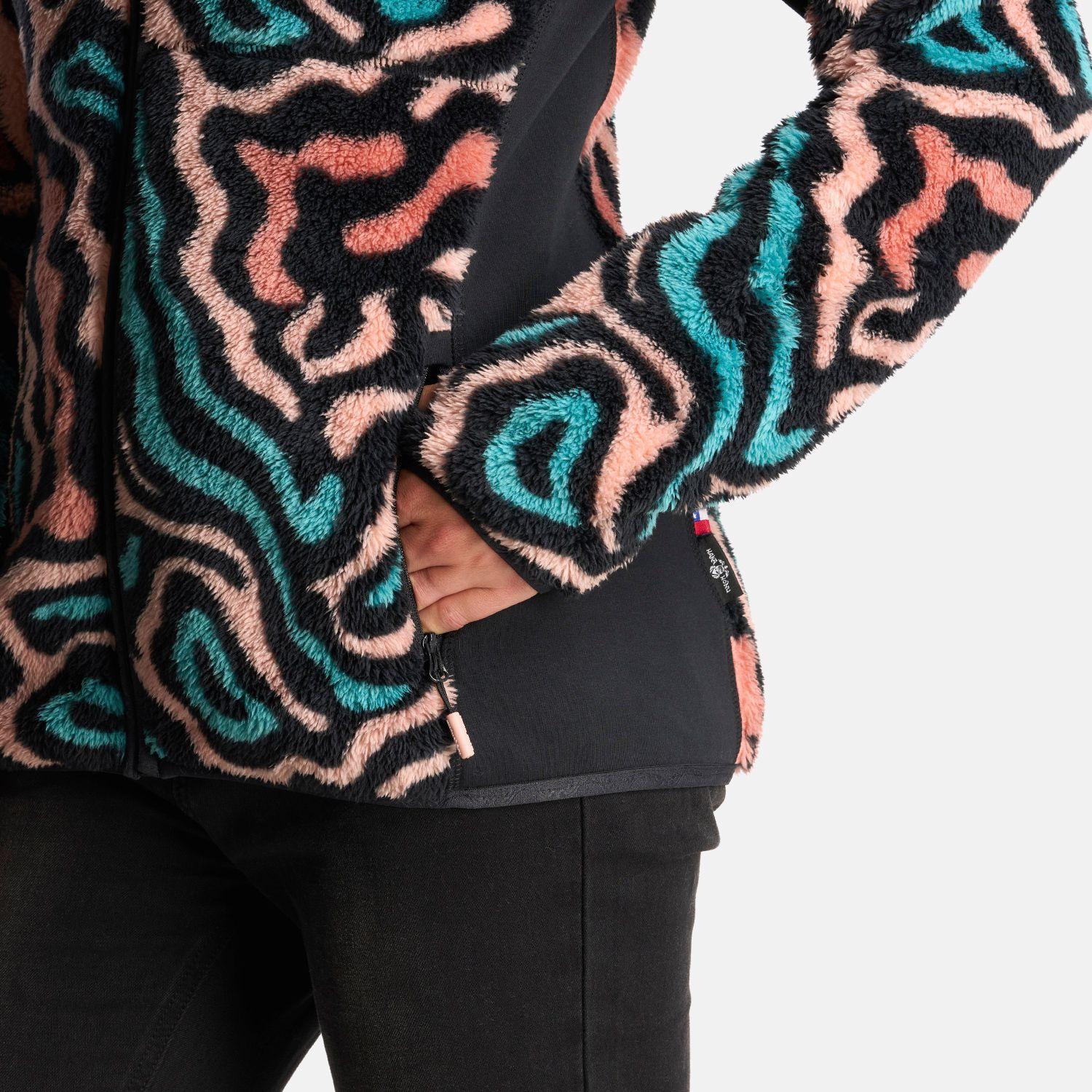 Poleron Mujer Calur-oso Print Negro Haka Honu-6