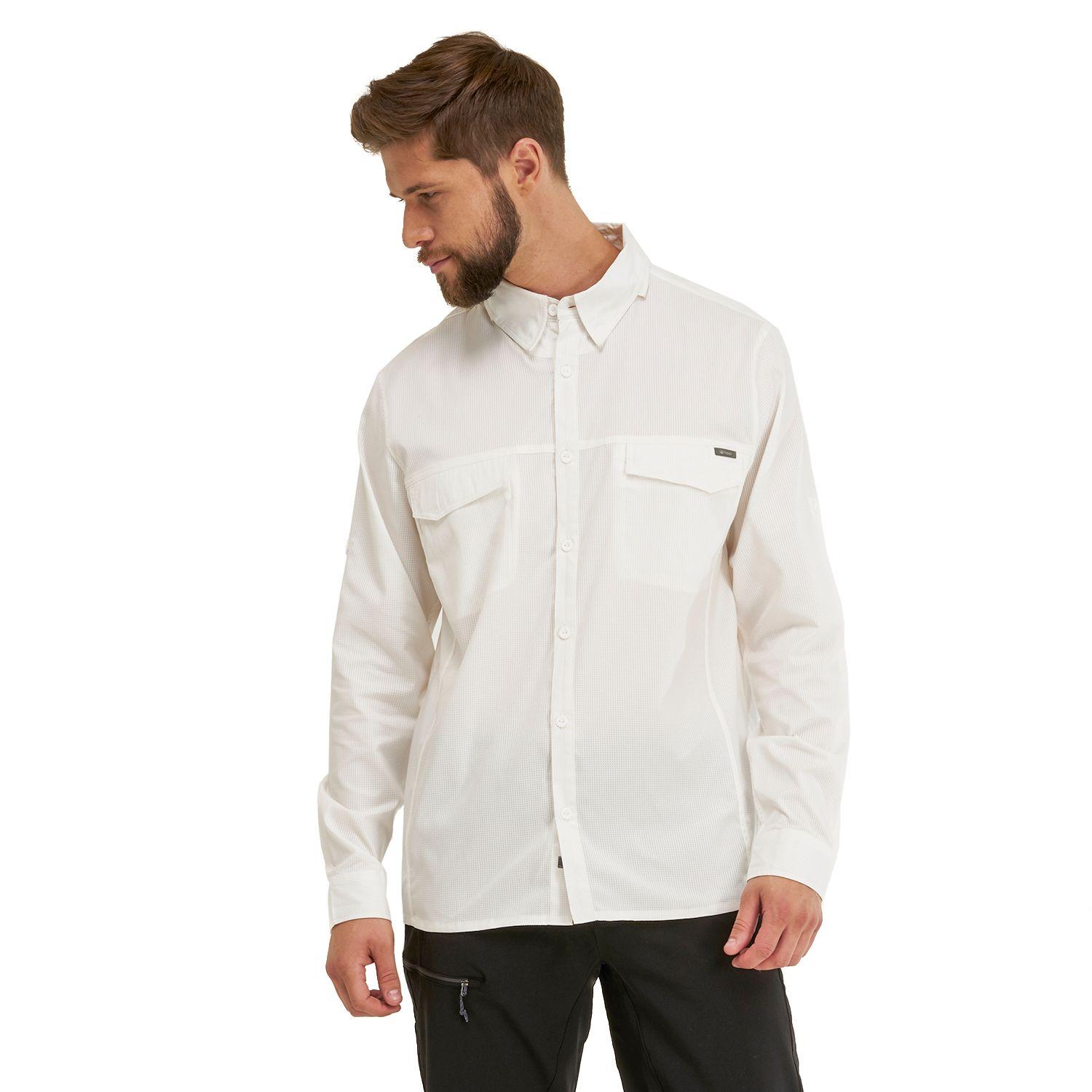 Camisa Hombre Rosselot Long Sleeve Q-Dry Shirt Blanco Lippi I20-1