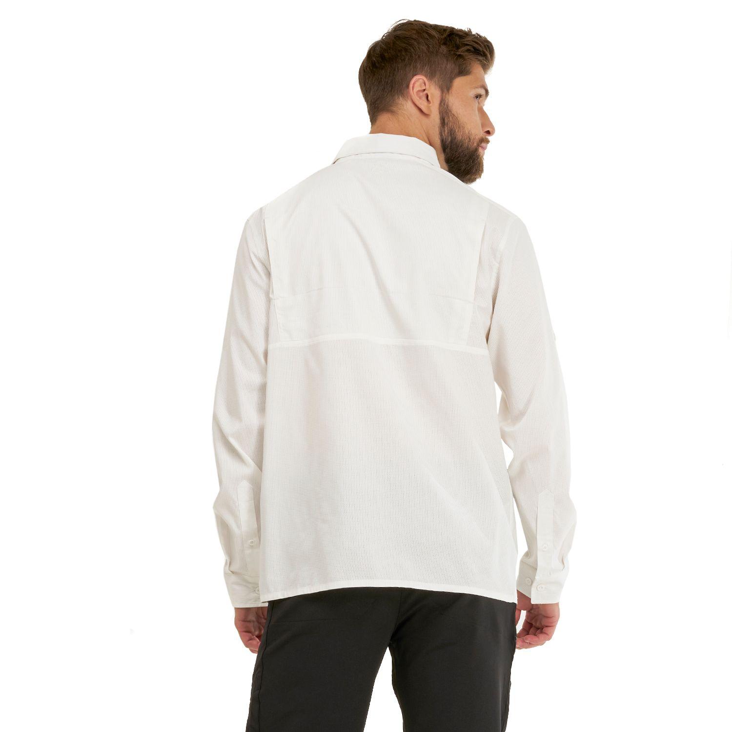 Camisa Hombre Rosselot Long Sleeve Q-Dry Shirt Blanco Lippi I20-3